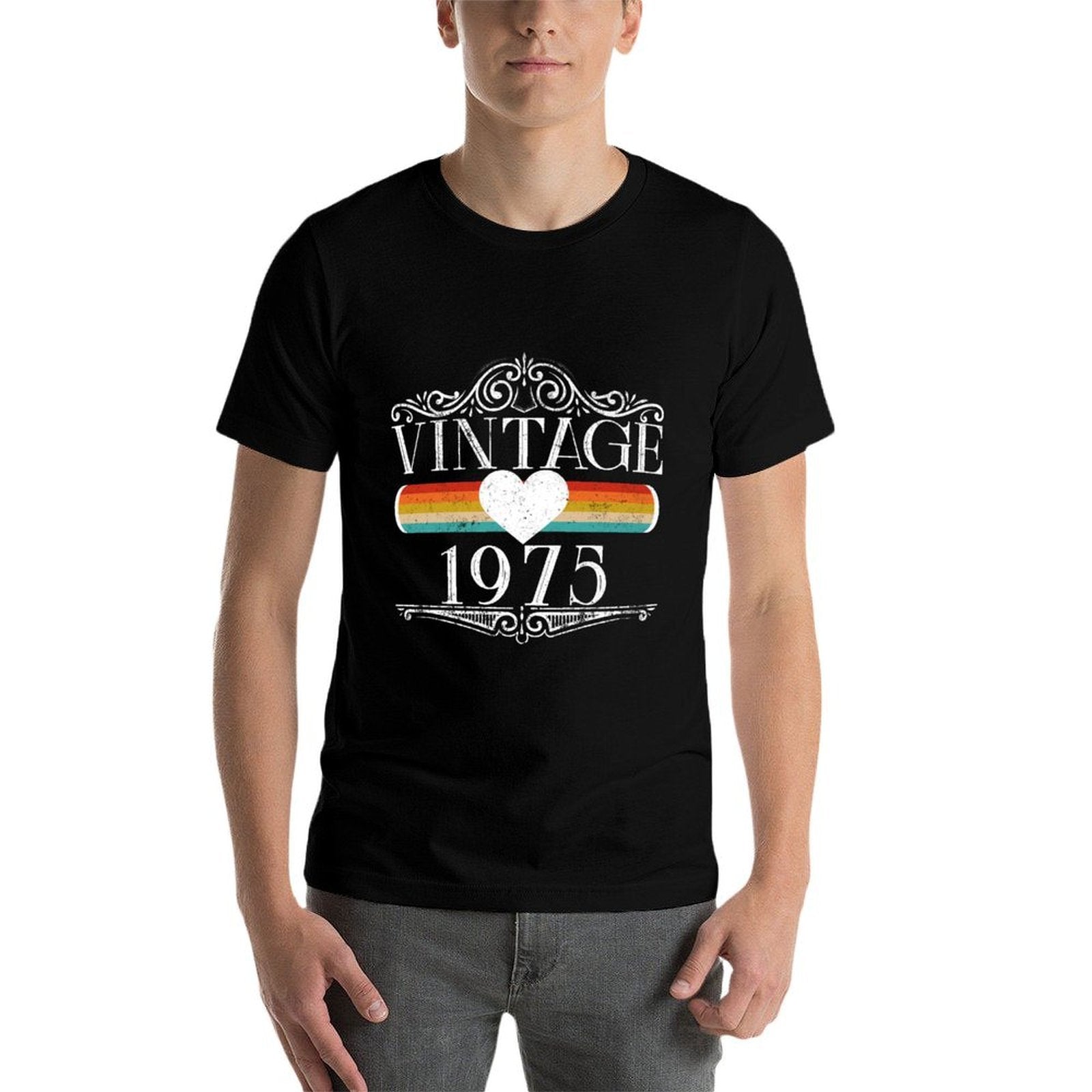 Vintage 50th Birthday Decorations Vintage 1975 50 Years Old  Easy-care T-Shirt
