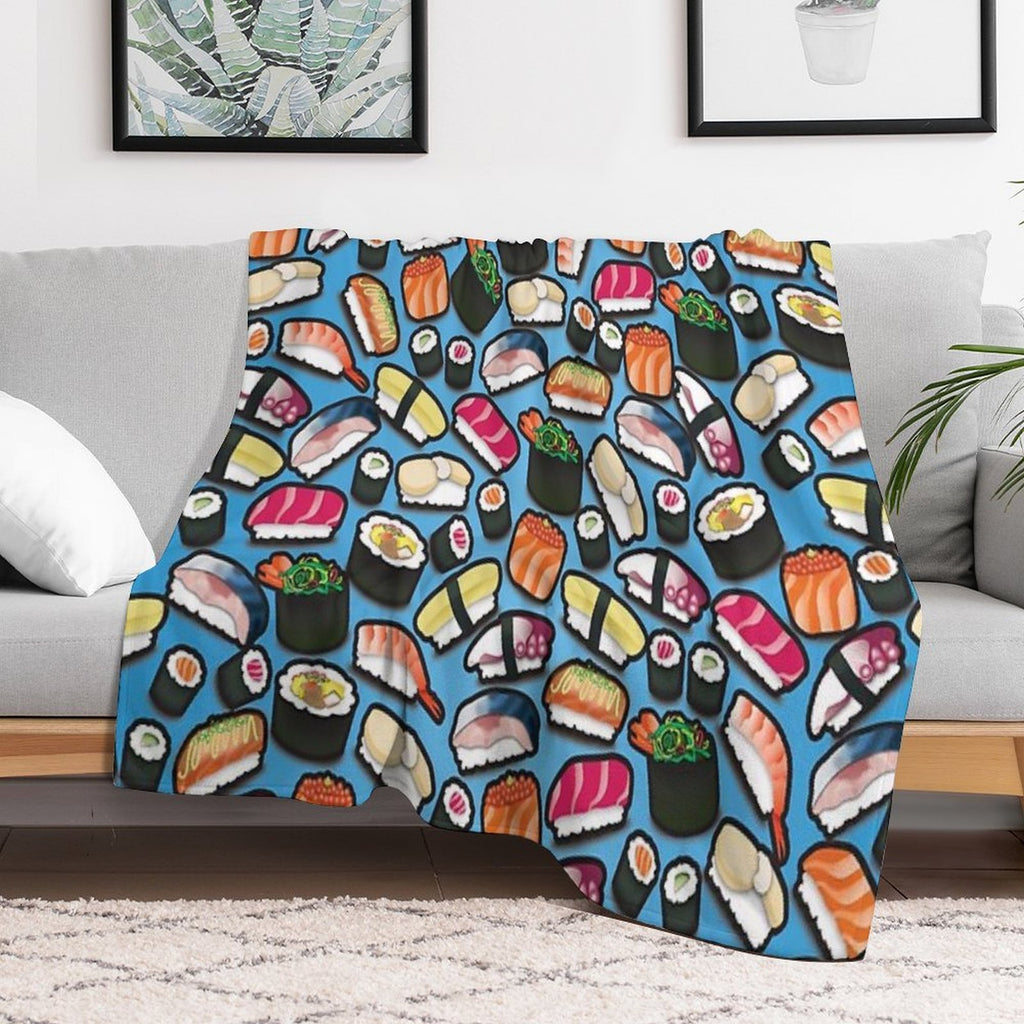 Blue Sushi All-season Throw Blanket