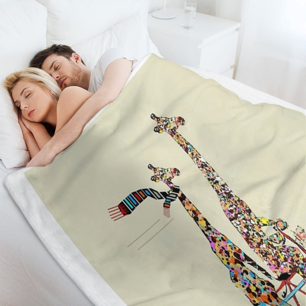Giraffes Days Lets Tandem Plush Throw Blanket