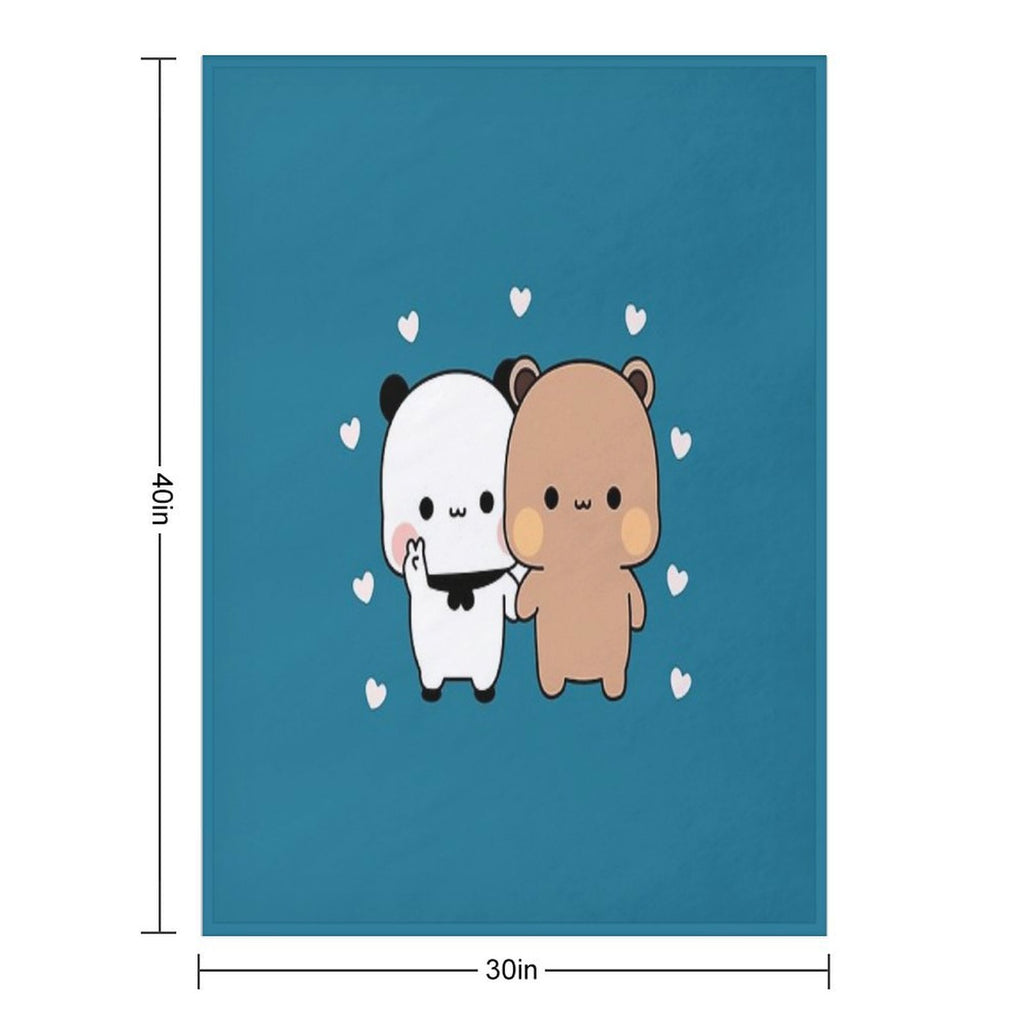 CUTE PANDA BEAR Premium Easy Care Throw Blanket