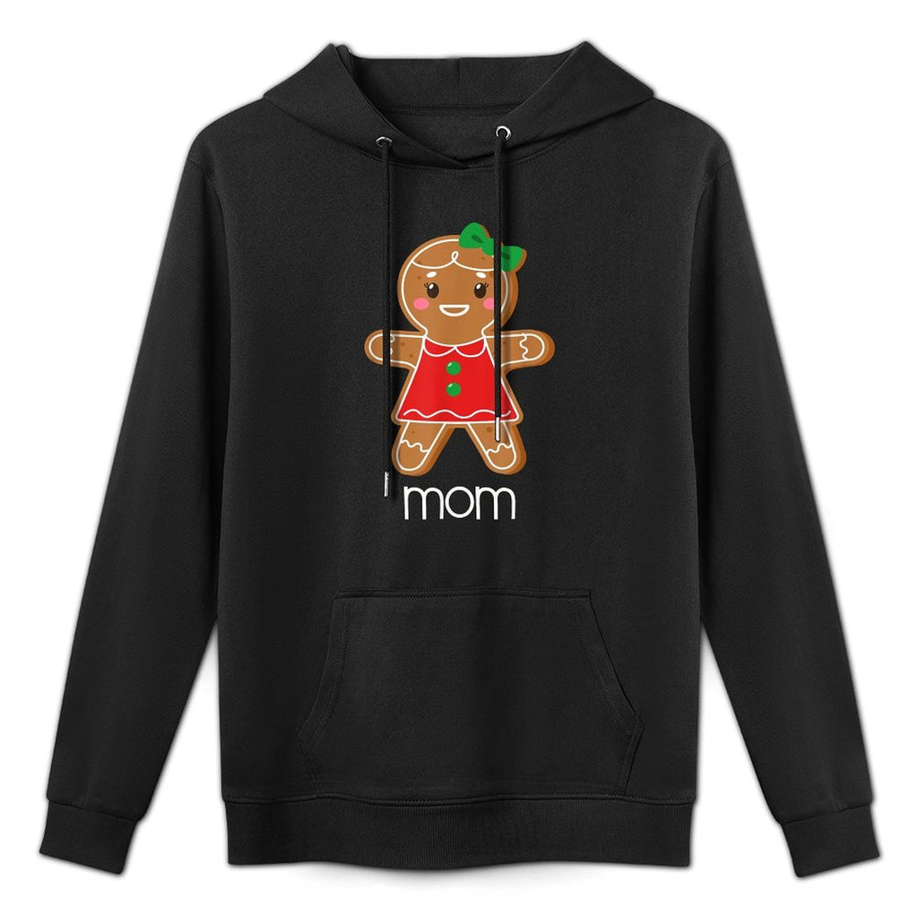 Gingerbread Mom Christmas Matching Pajamas for Family Xmas Relaxed Fit Hoodie