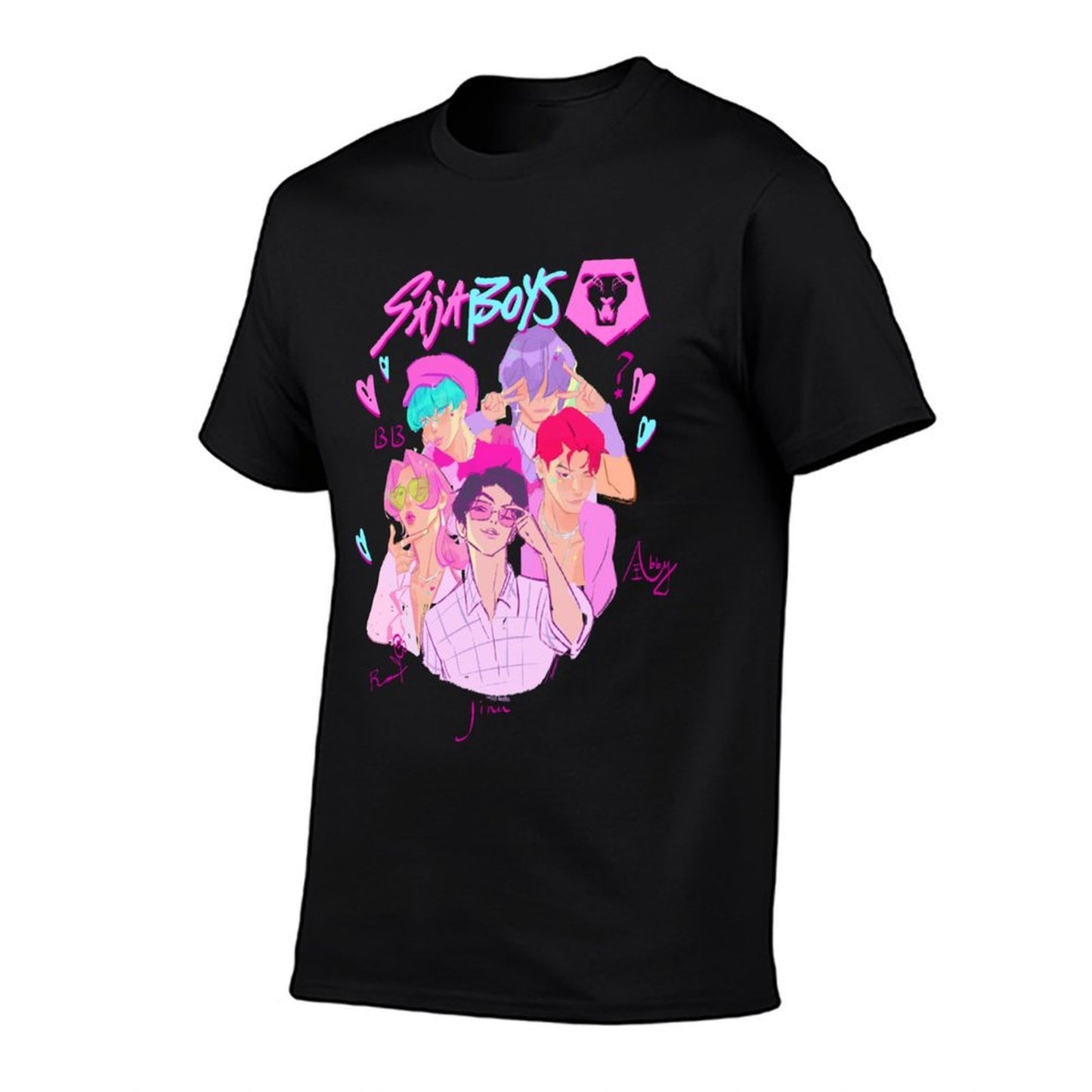 KPop Demon Hunters Saja Boys Heartthrob Officially Licensed  Polyester Blend T-Shirt