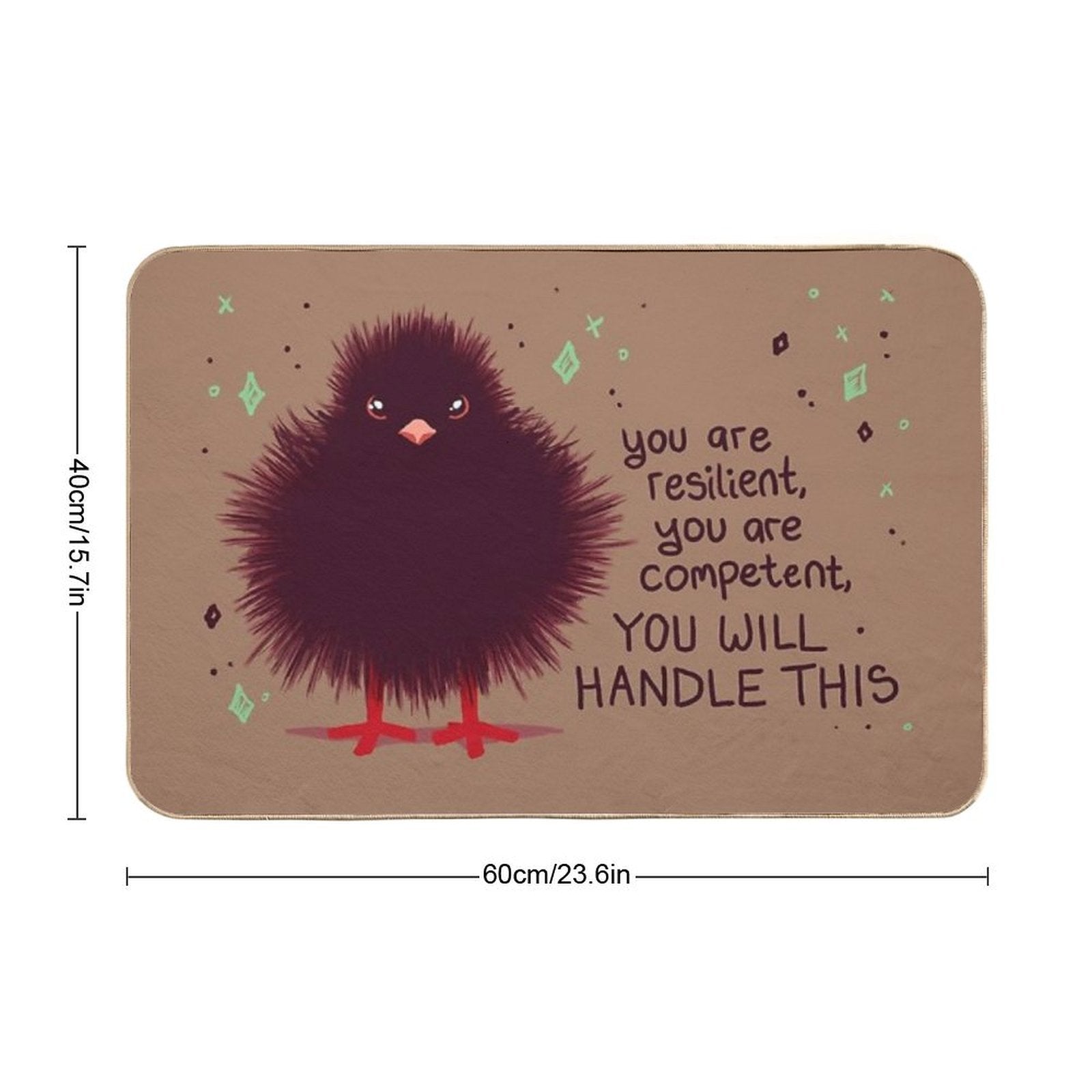 YOU WILL HANDLE THIS Baby Crow Fuzzbutt  High-Traffic Bath Mat