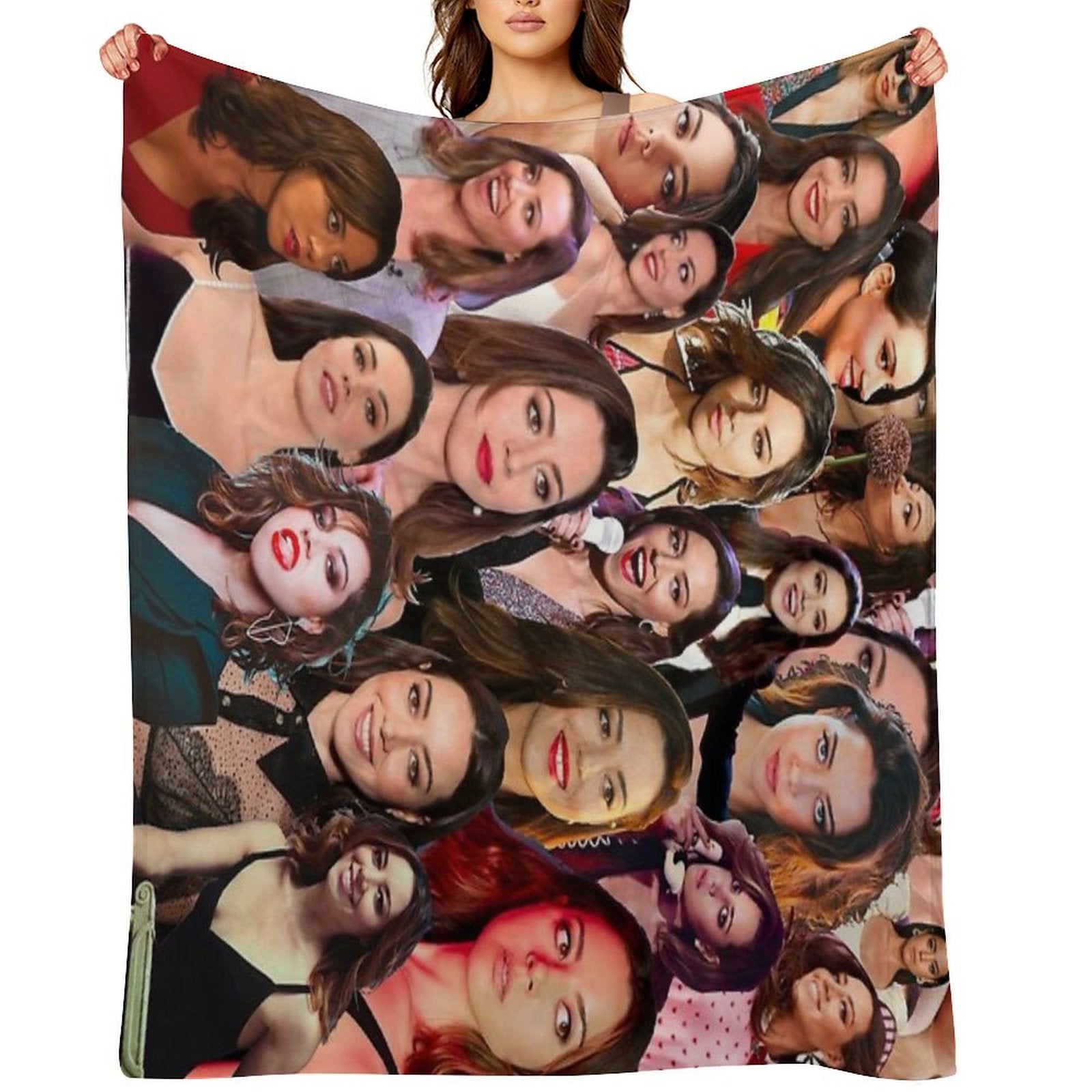 Aubrey Plaza Photo Collage Versatility Throw Blanket