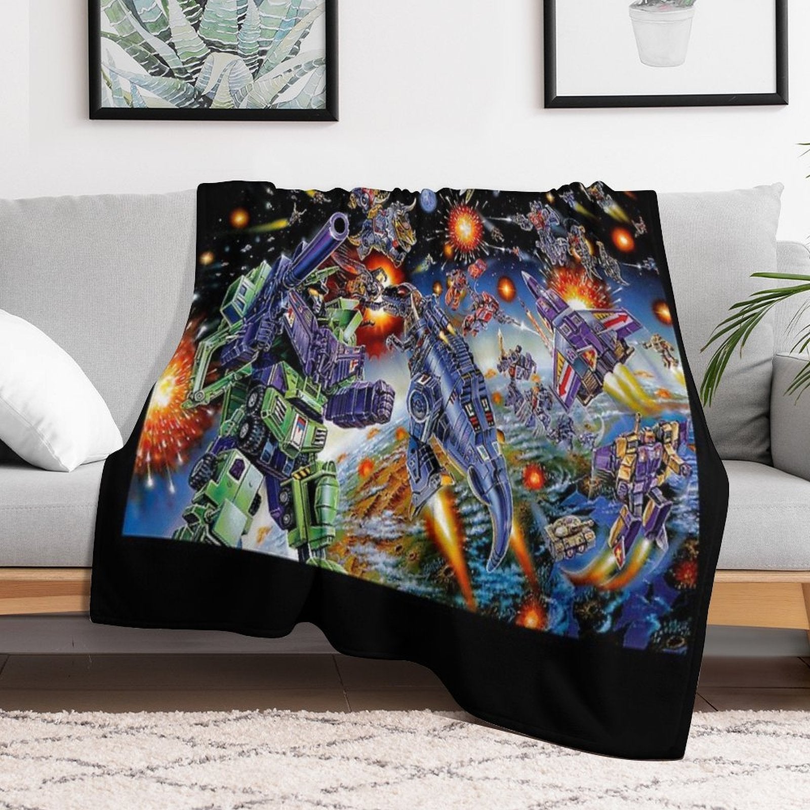 TRANSFORMERS G1 JAPANESE BOX BATTLE Premium Throw Blanket