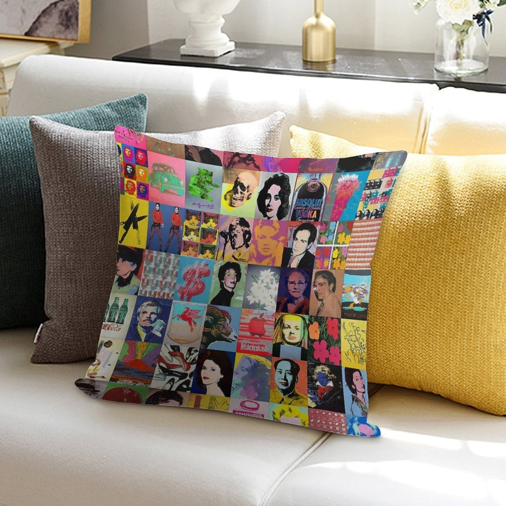 Andy Warhol Soft Short Plush Fabric Throw Pillow