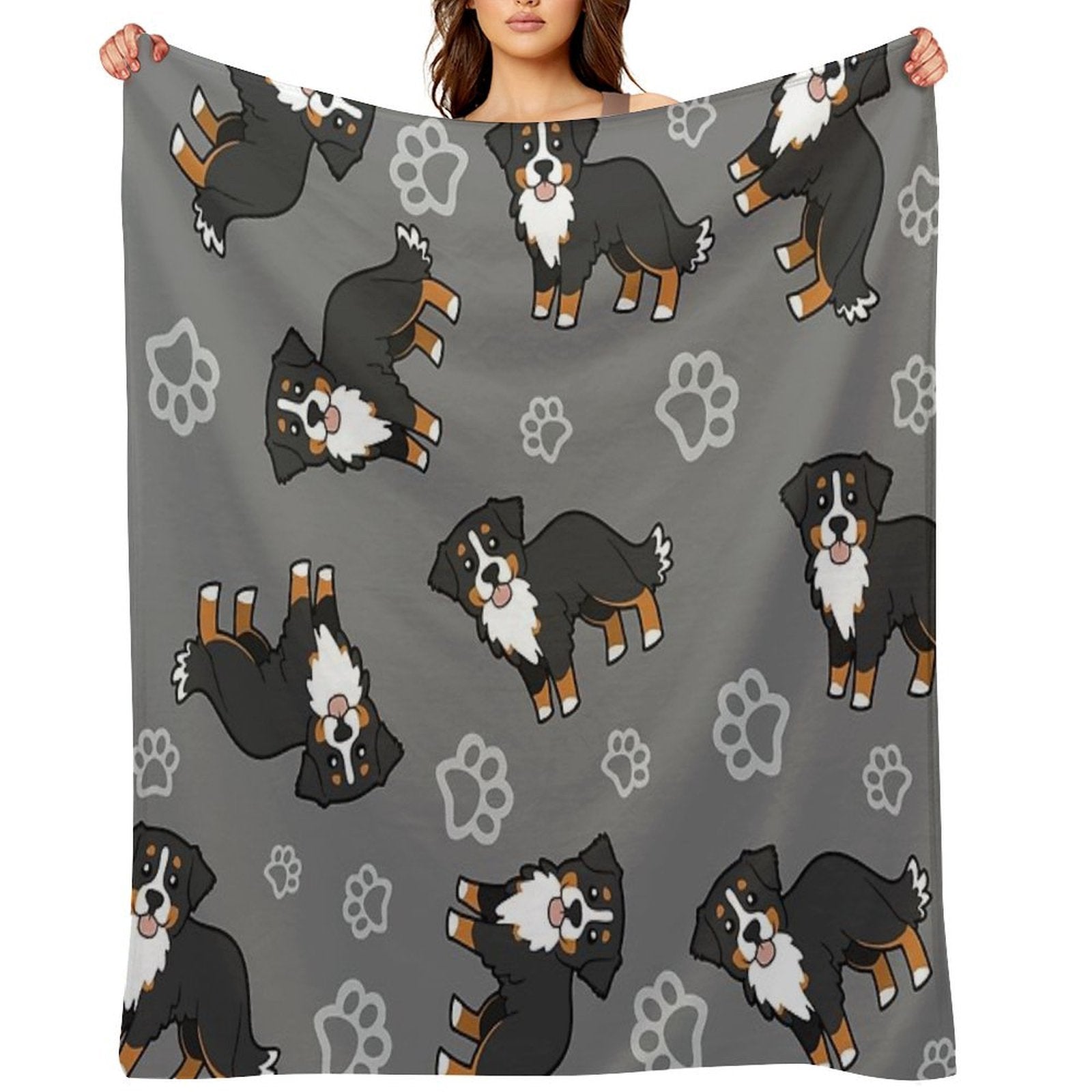 Bernese Mountain Dog. Eco-conscious Throw Blanket