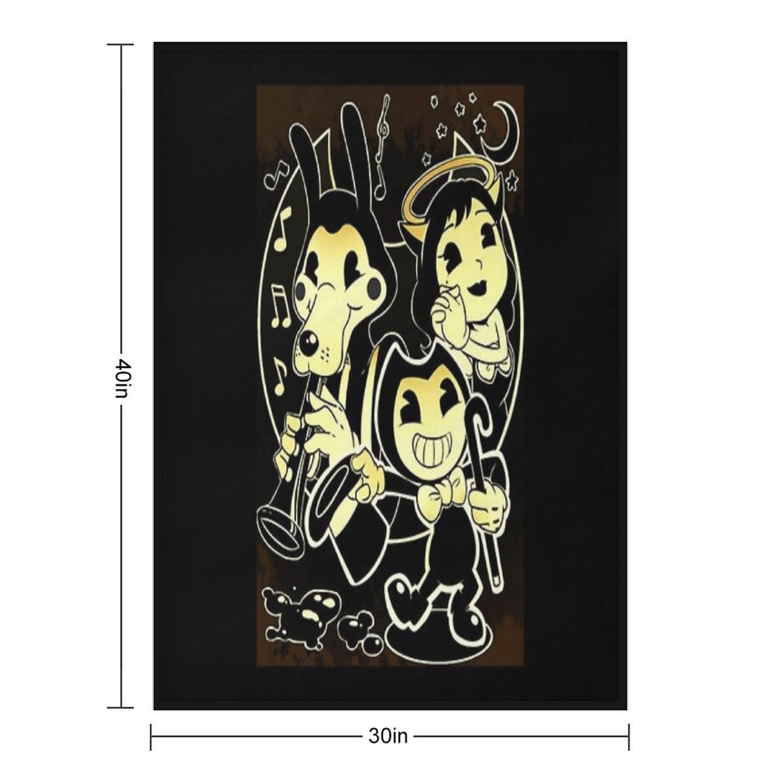Bendy Boris And Alice Lightweight Throw Blanket