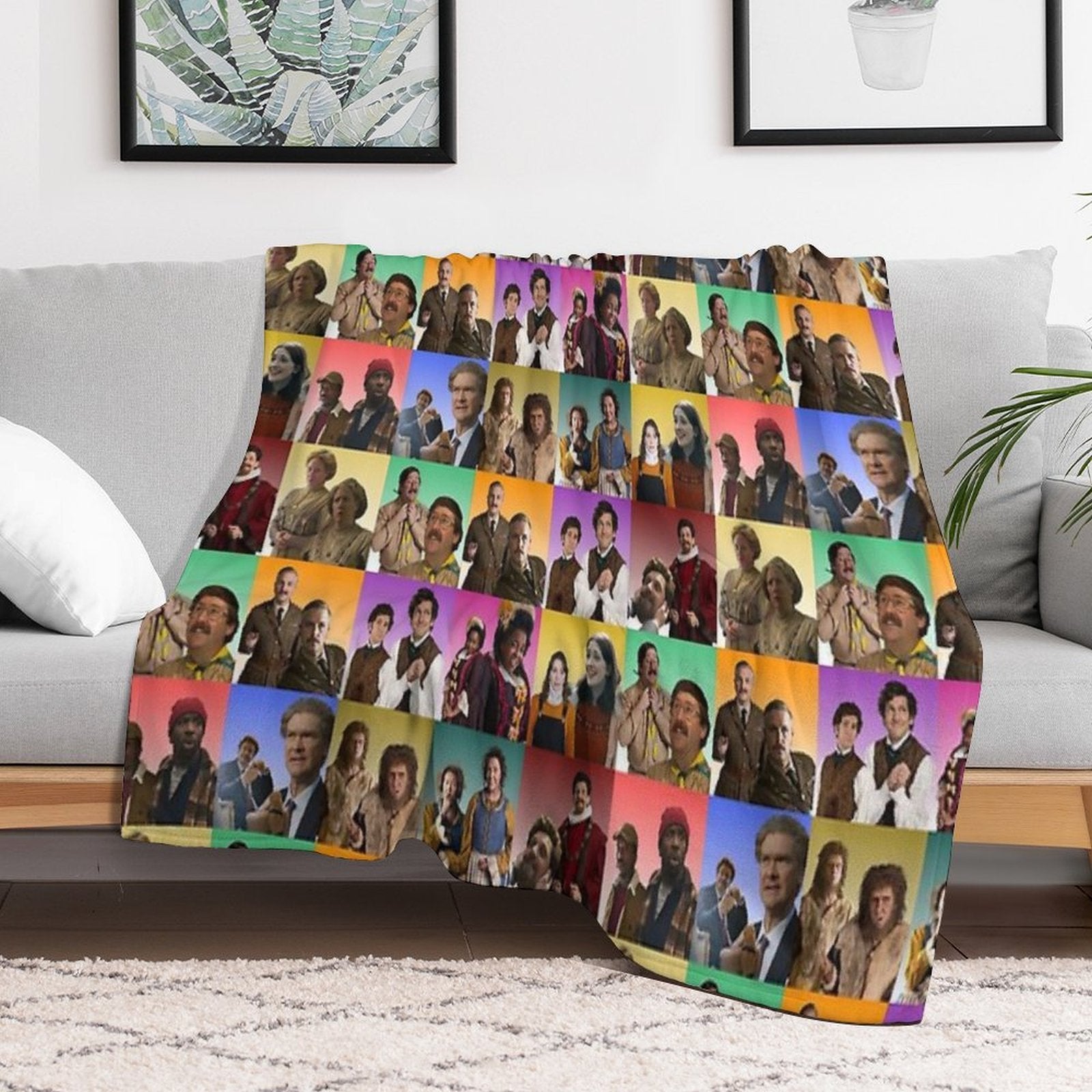 BBC Ghosts Retro Portraits Multi-functional Throw Blanket