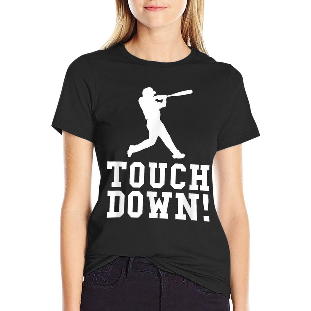 Funny Touchdown Baseball Football Sports Gift  Summer-ready Fabric T-Shirt