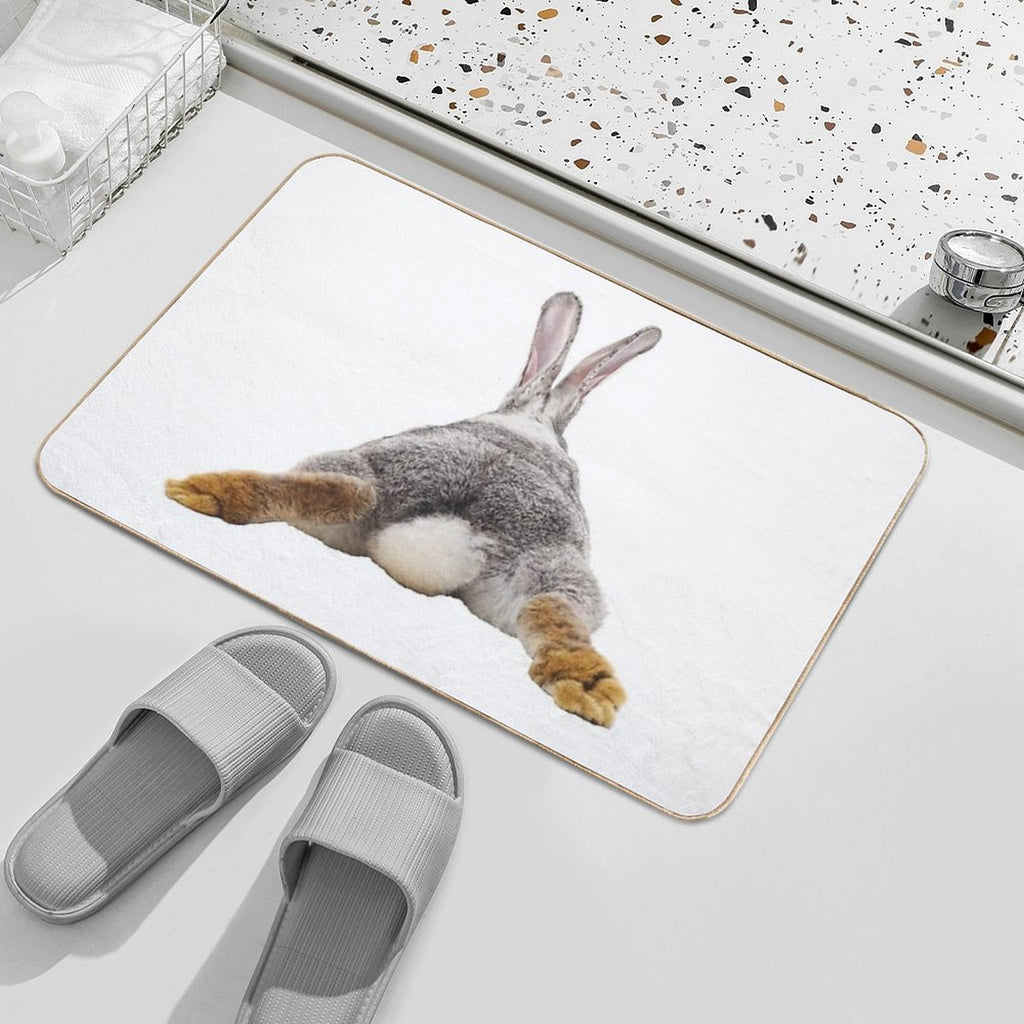 Cute Bunny Rabbit Tail Butt Image Picture  Toxin-Free Bath Mat