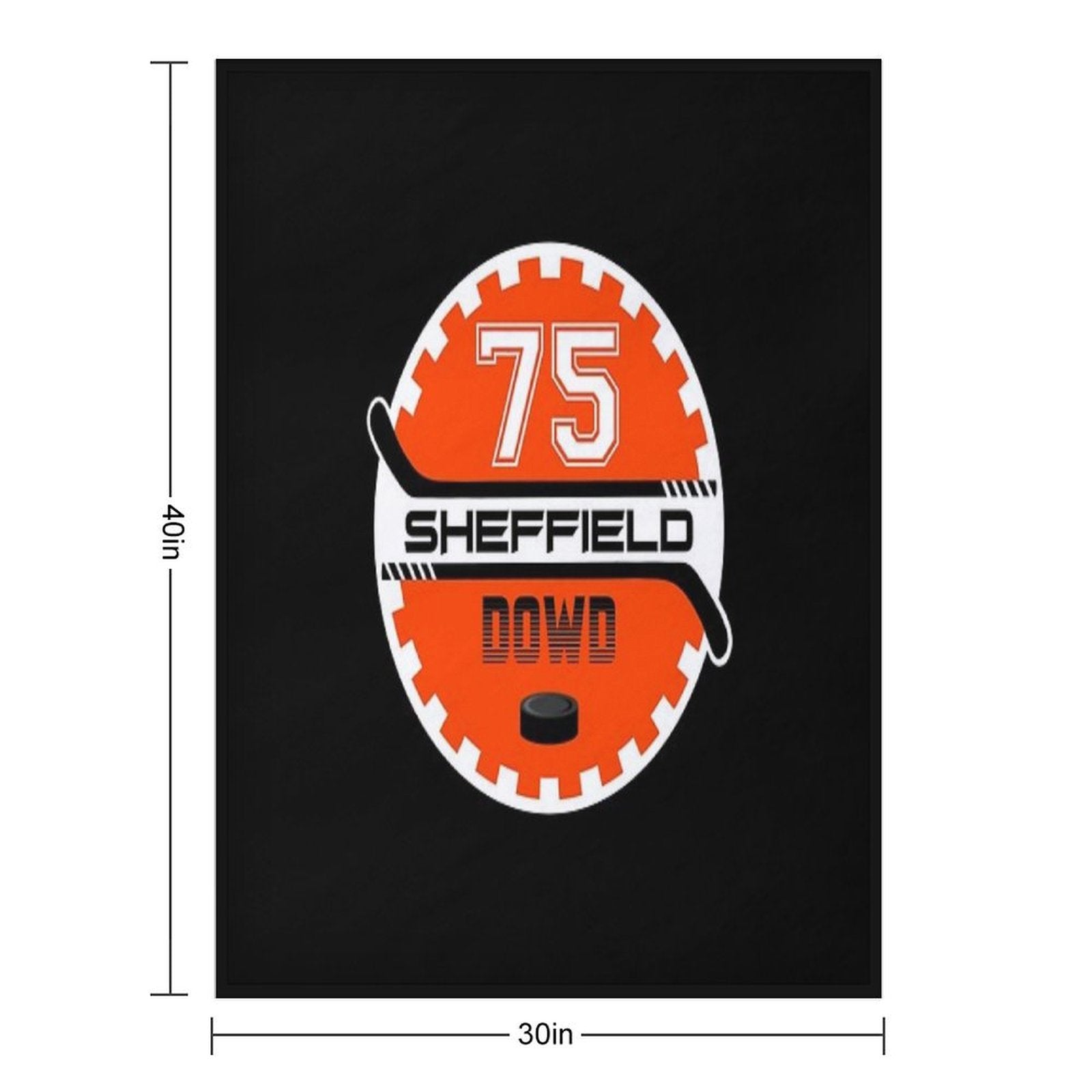 Sheffield Steelers Ice Hockey Cog - 75 Dowd Velvety-soft Throw Blanket
