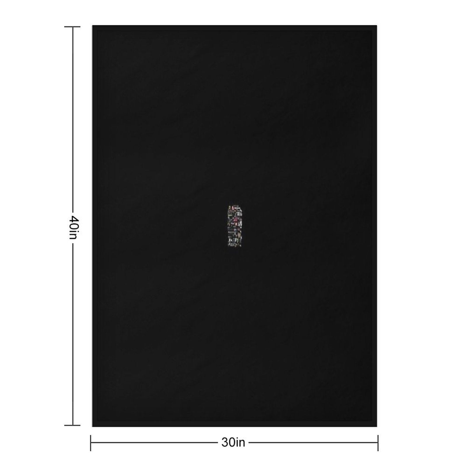 Funny Black Text Fashion Art Design Quick-dry Throw Blanket
