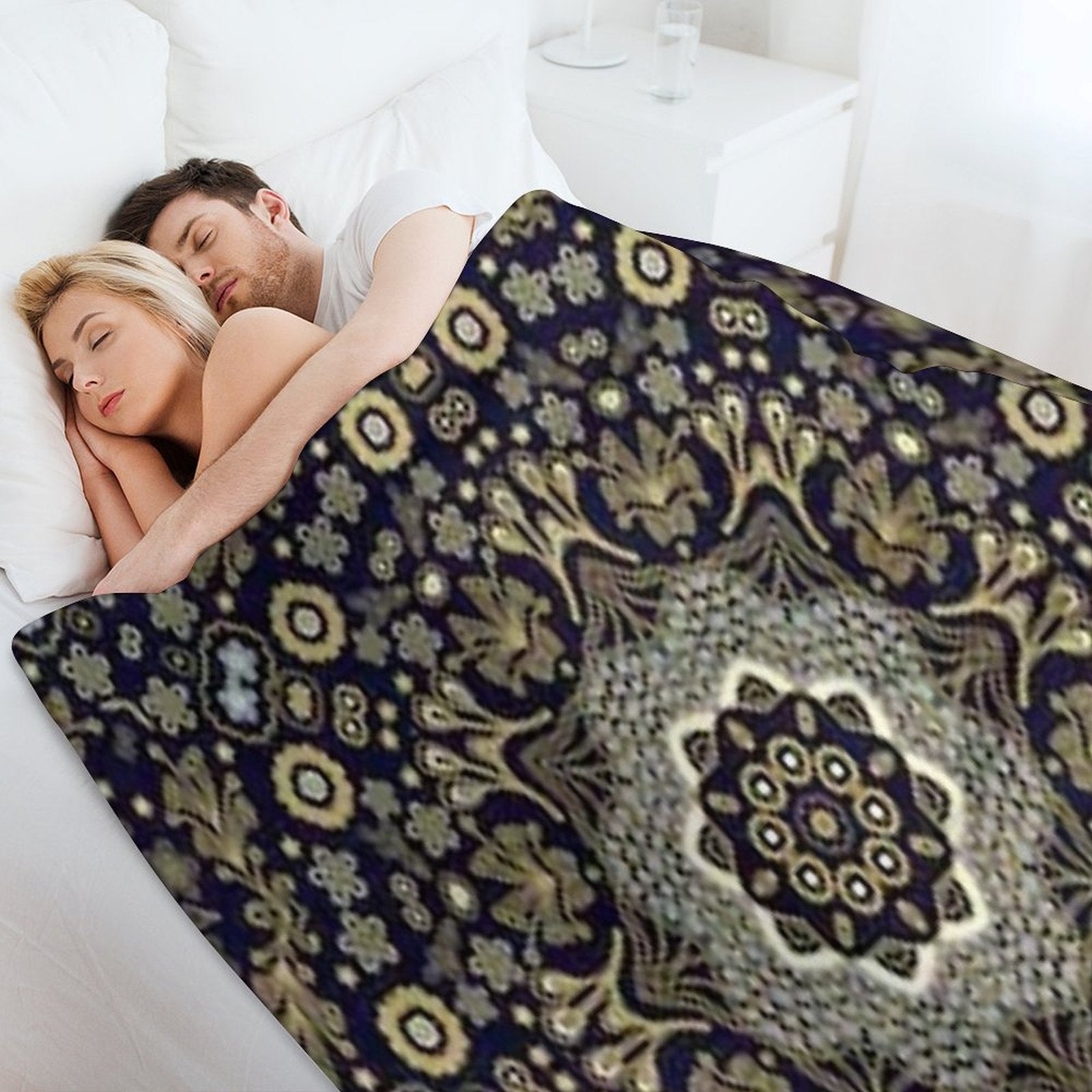 Damask Pattern Tapestry Wall Hanging Versatility Throw Blanket
