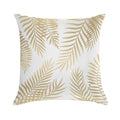 Gold Palm Leaves Soft Anti-Pilling Throw Pillow