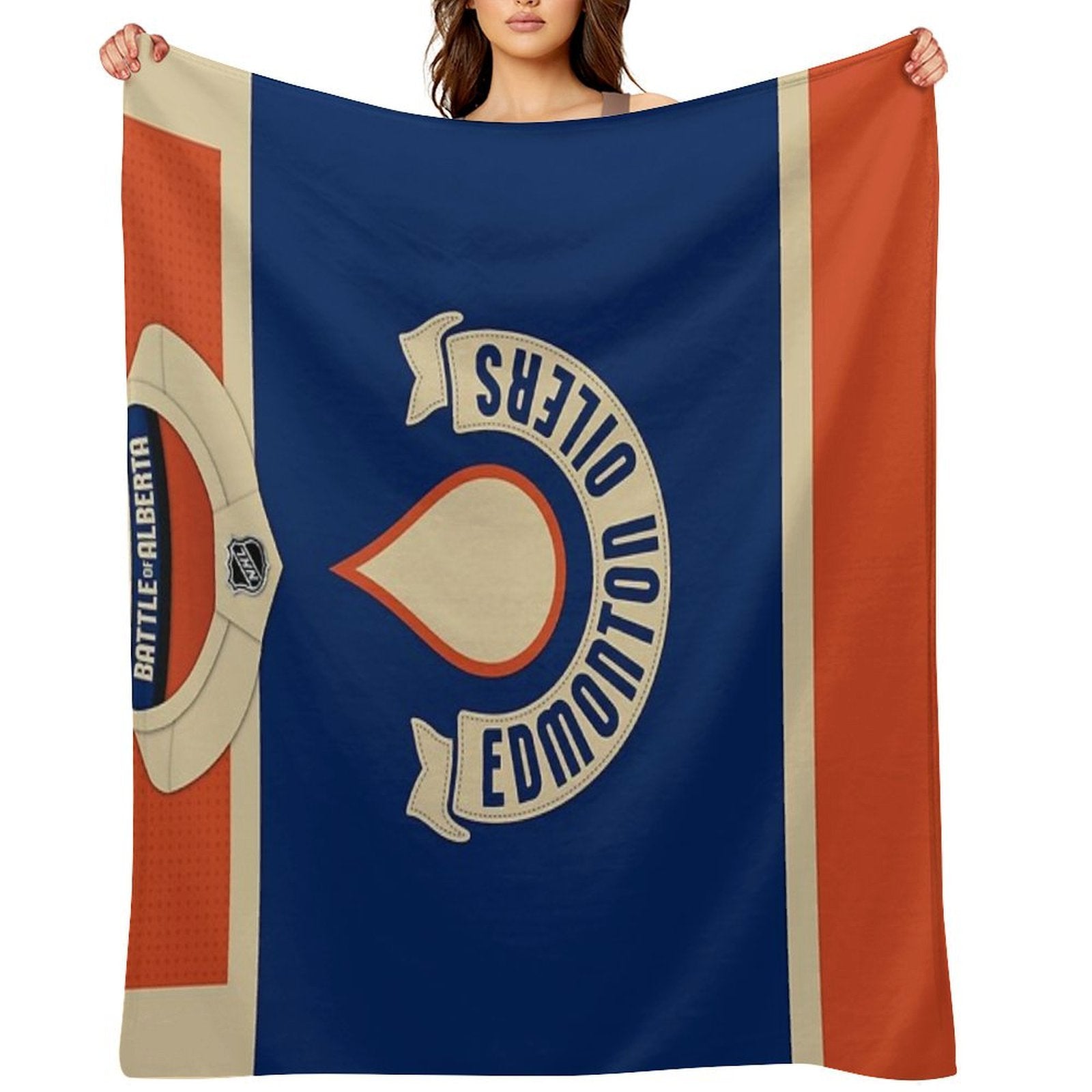 Edmonton Oilers 2023 Heritage Classic Jersey Throw Blanket Anti-pilling Throw Blanket