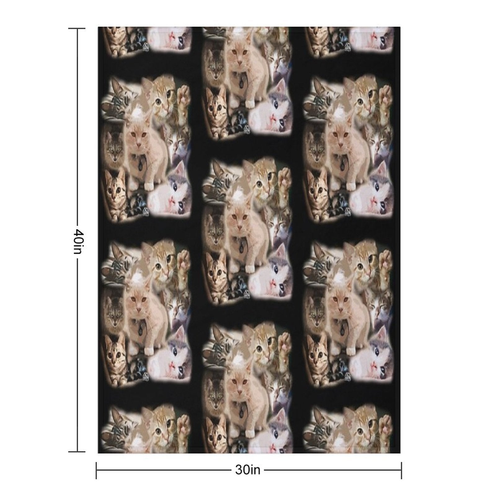 The Cute Cats - Lovely Kitten & Cats Eco-conscious Throw Blanket