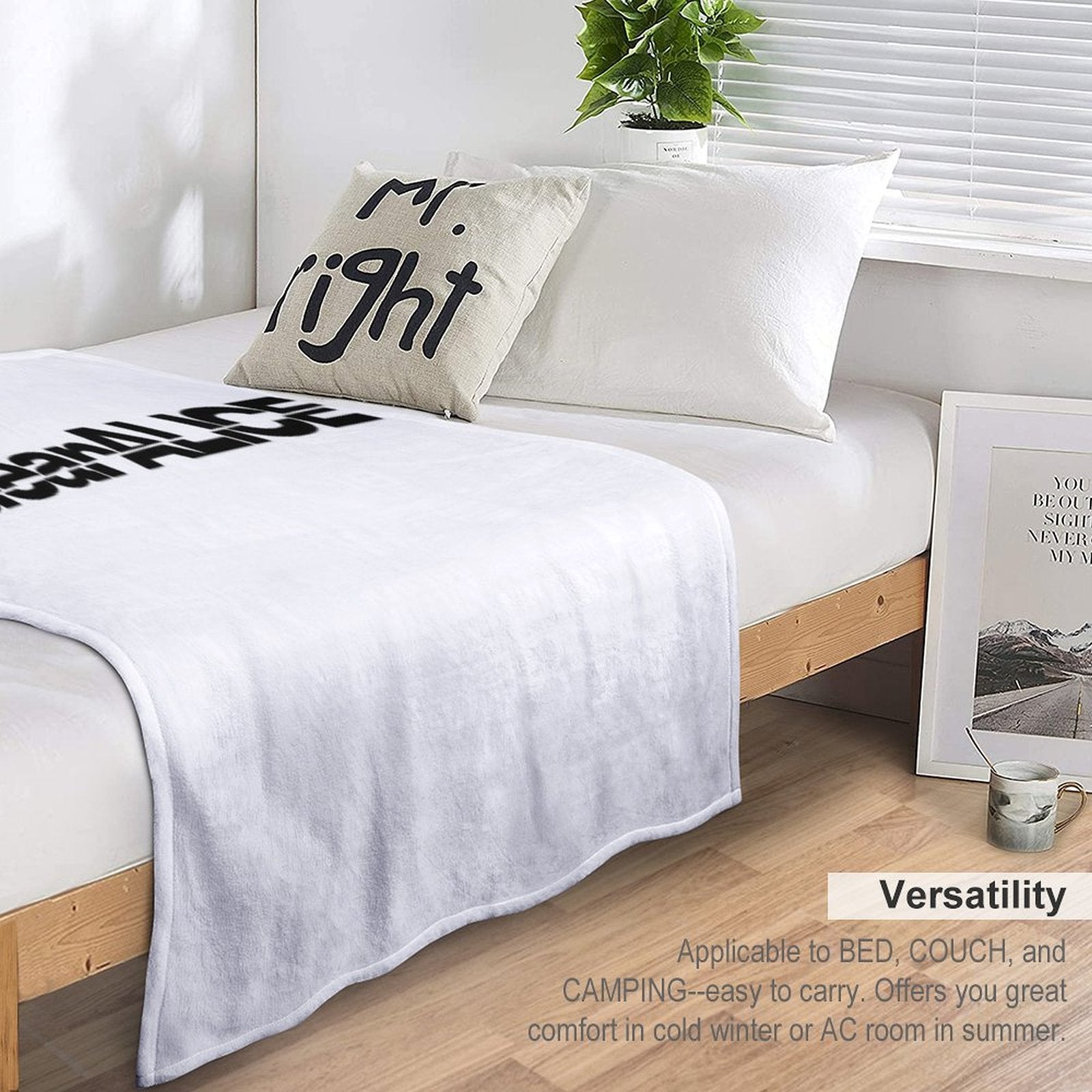 DearALICE Logo Travel-friendly Throw Blanket
