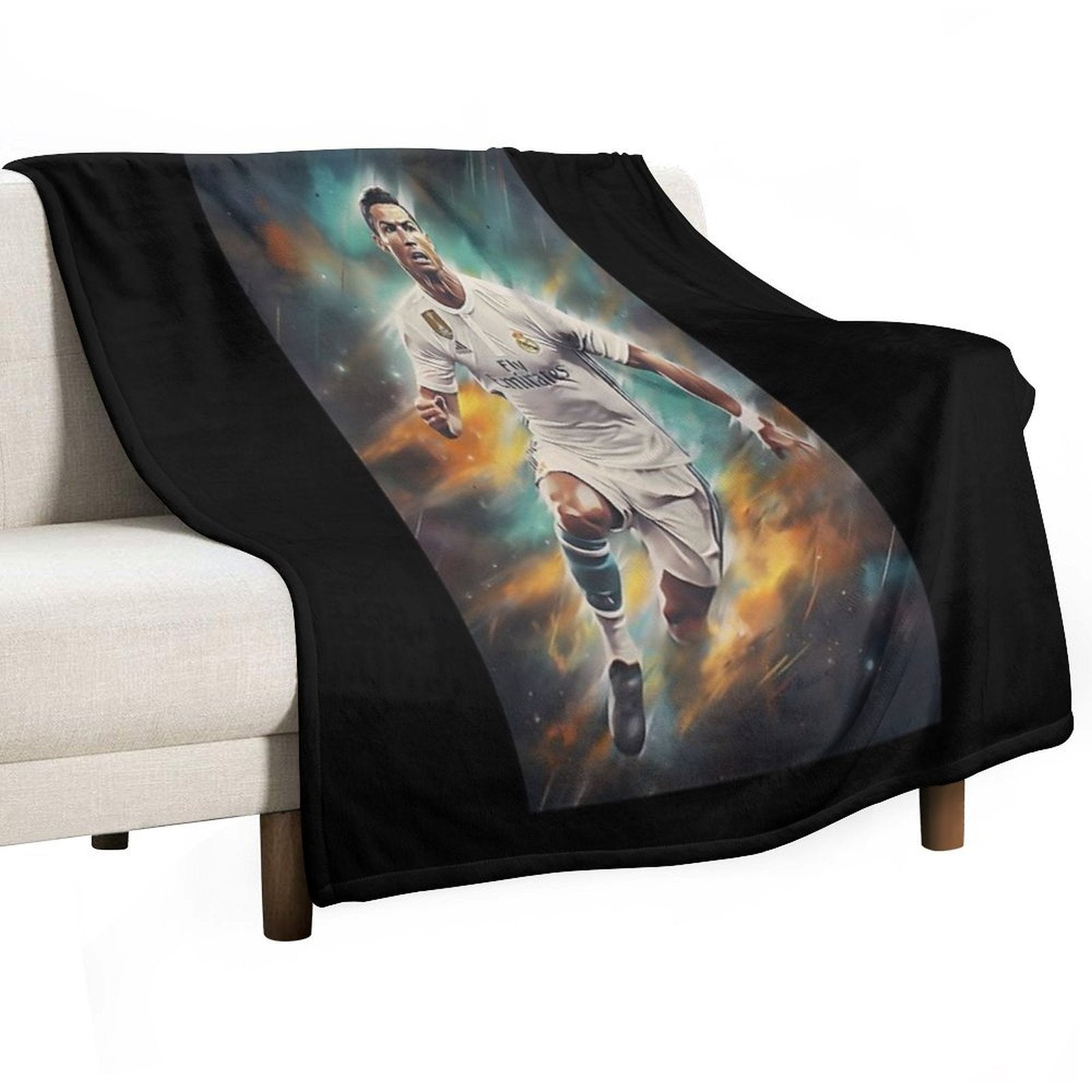 Cristiano Ronaldo Star Travel-friendly Throw Blanket