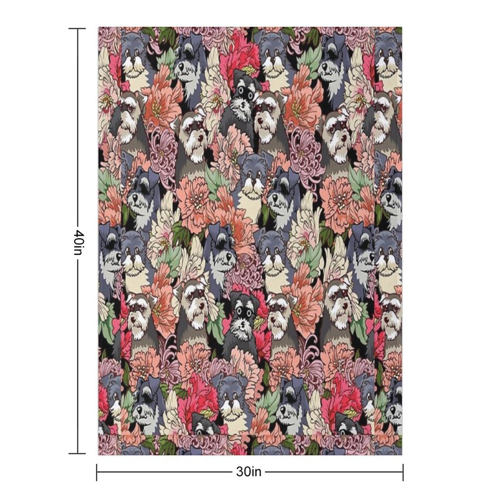 BECAUSE SCHNAUZERS Quick-dry Throw Blanket