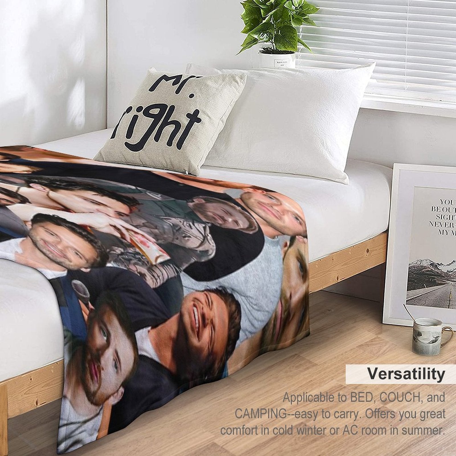 Chris Evans And Sebastian Stan Collage Merch Anti-pilling Throw Blanket