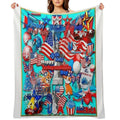 USA- America All-season Throw Blanket