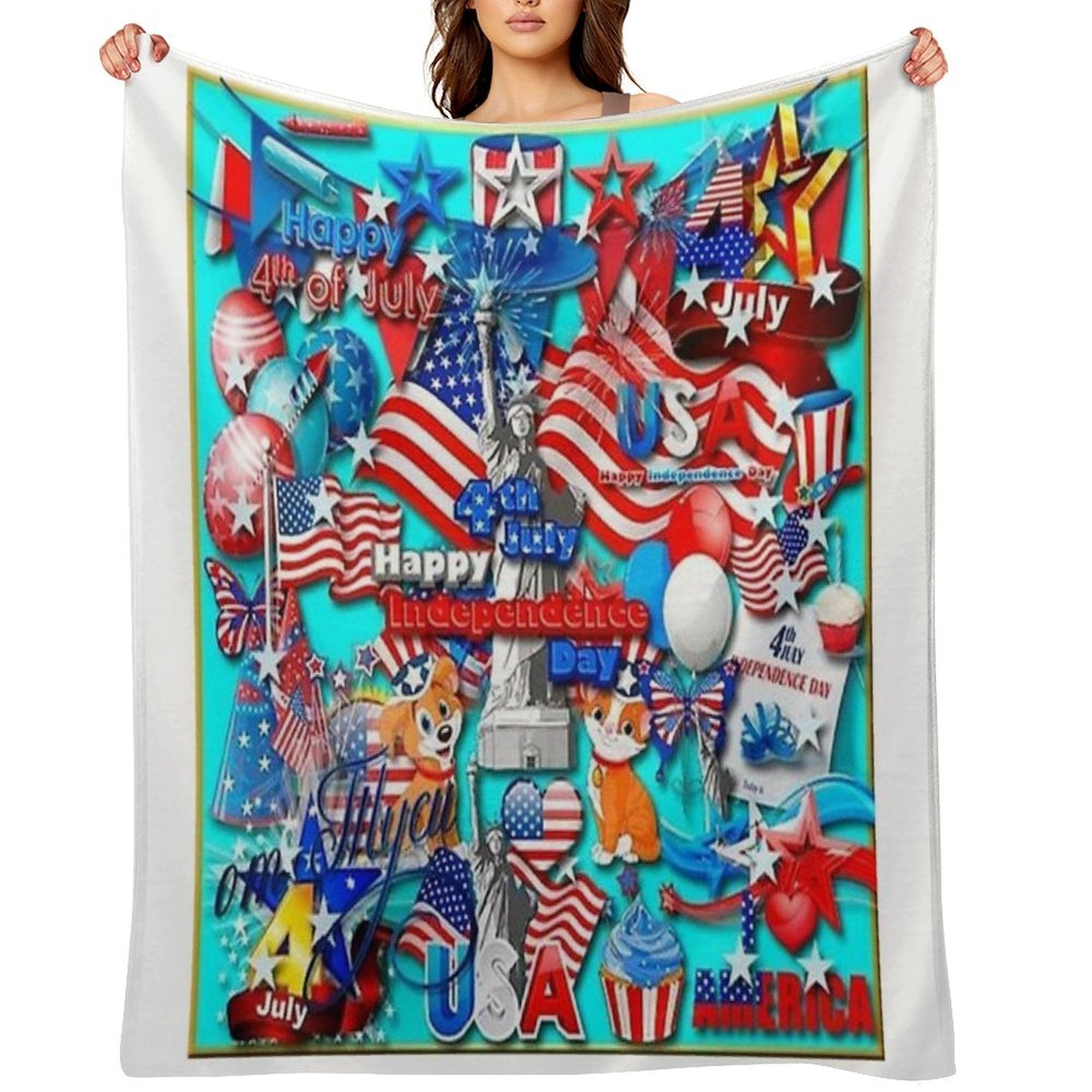 USA- America All-season Throw Blanket