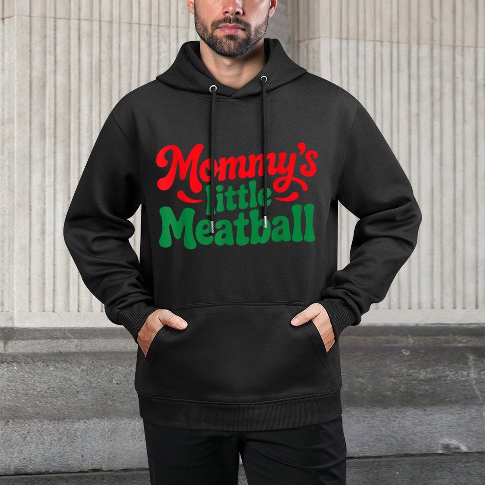Mommys Little Meatball Italian Funny Relaxed Fit Hoodie