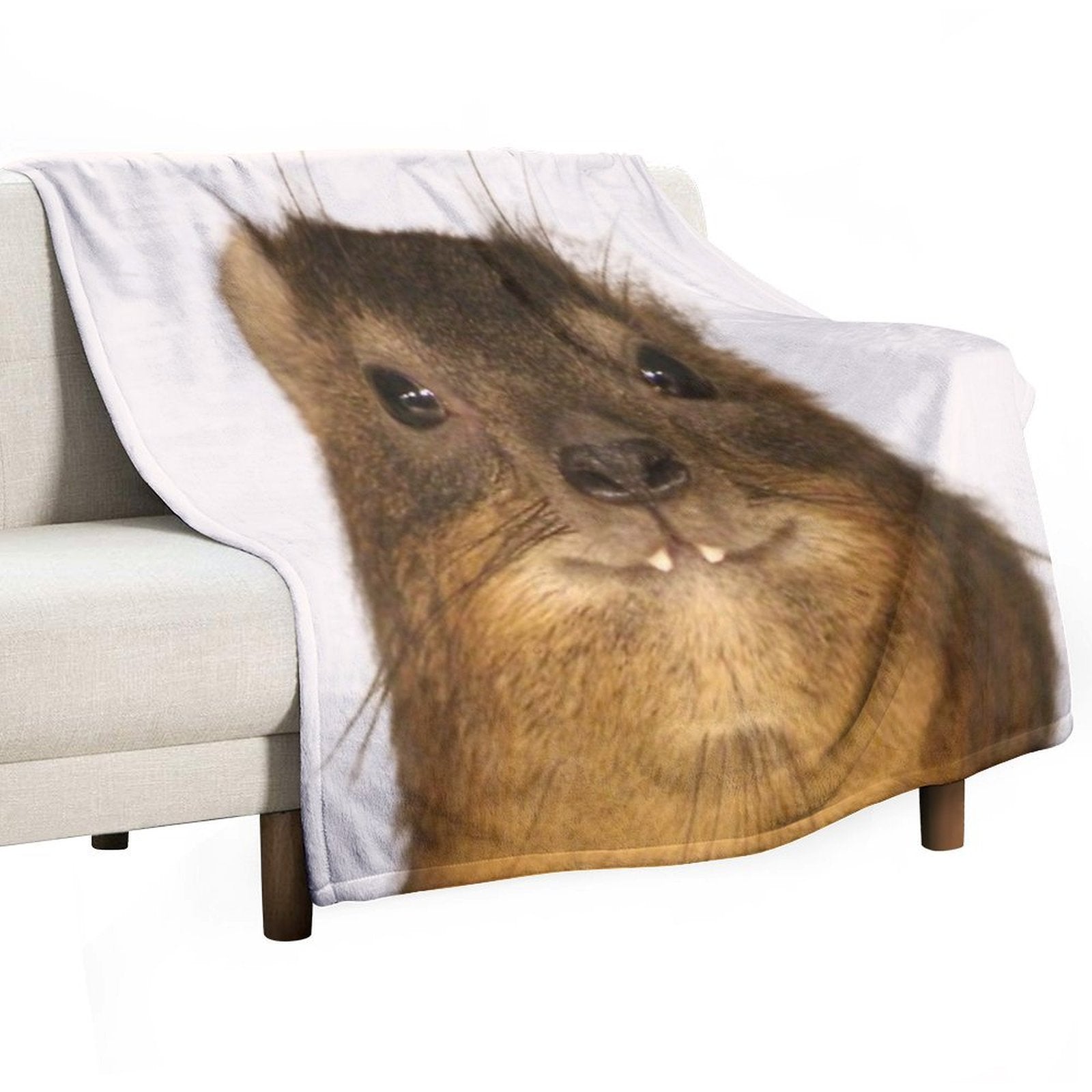 Rock Hyrax Photo - Dassie  Cute Vampire Potato Travel-friendly Throw Blanket