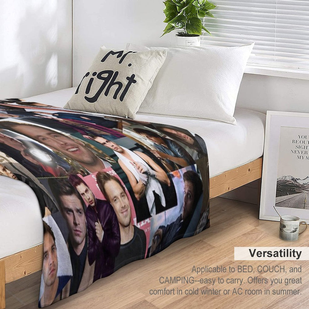 Sebastian Stan Assorted Collage Durable Throw Blanket