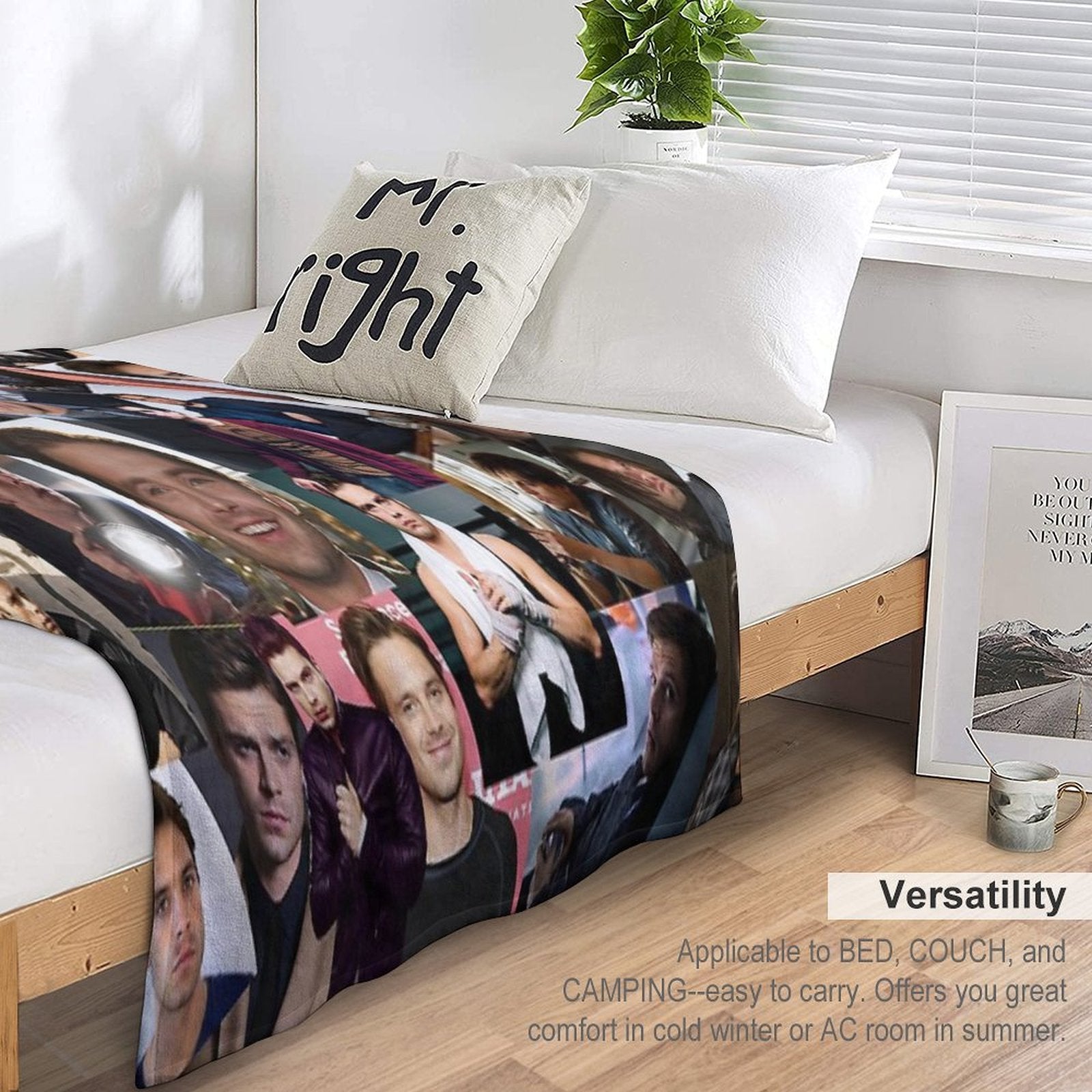 Sebastian Stan Assorted Collage Durable Throw Blanket
