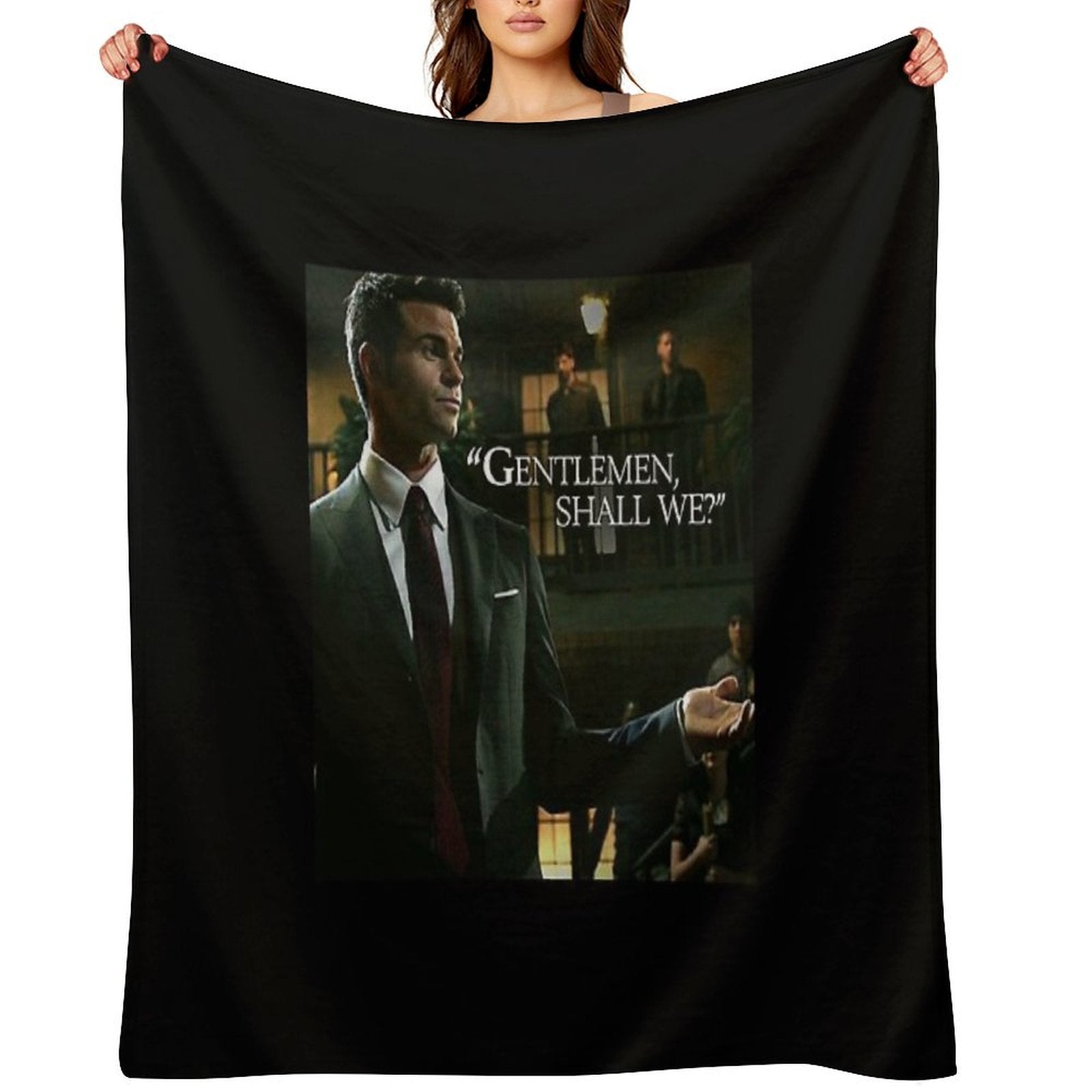 Elijah Gentlemen Shall We Velvety-soft Throw Blanket