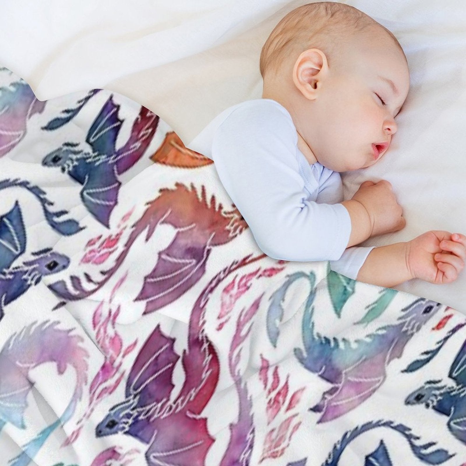 Dragon Fire Rainbow Anti-pilling Throw Blanket