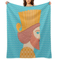 Ancient Persian Warrior Pop Art Wrinkle-free Throw Blanket
