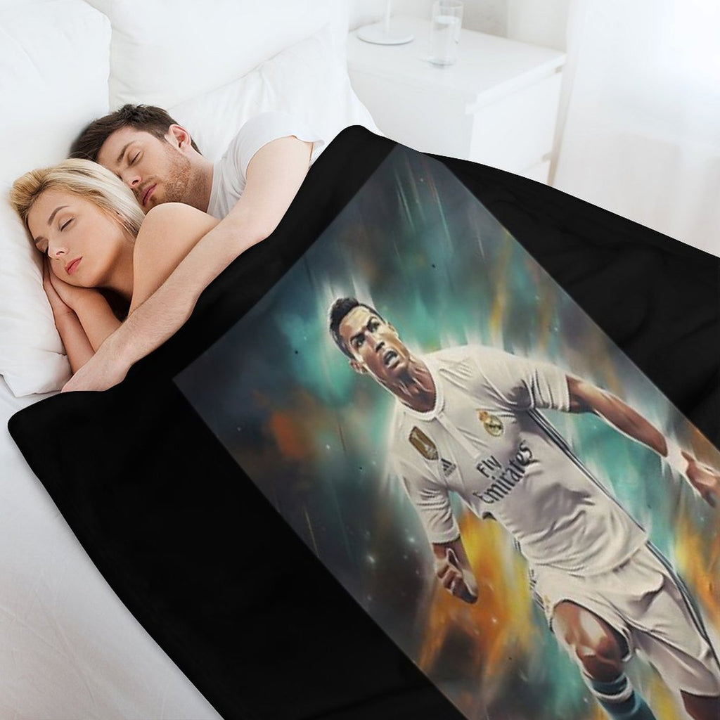 Cristiano Ronaldo Star Travel-friendly Throw Blanket