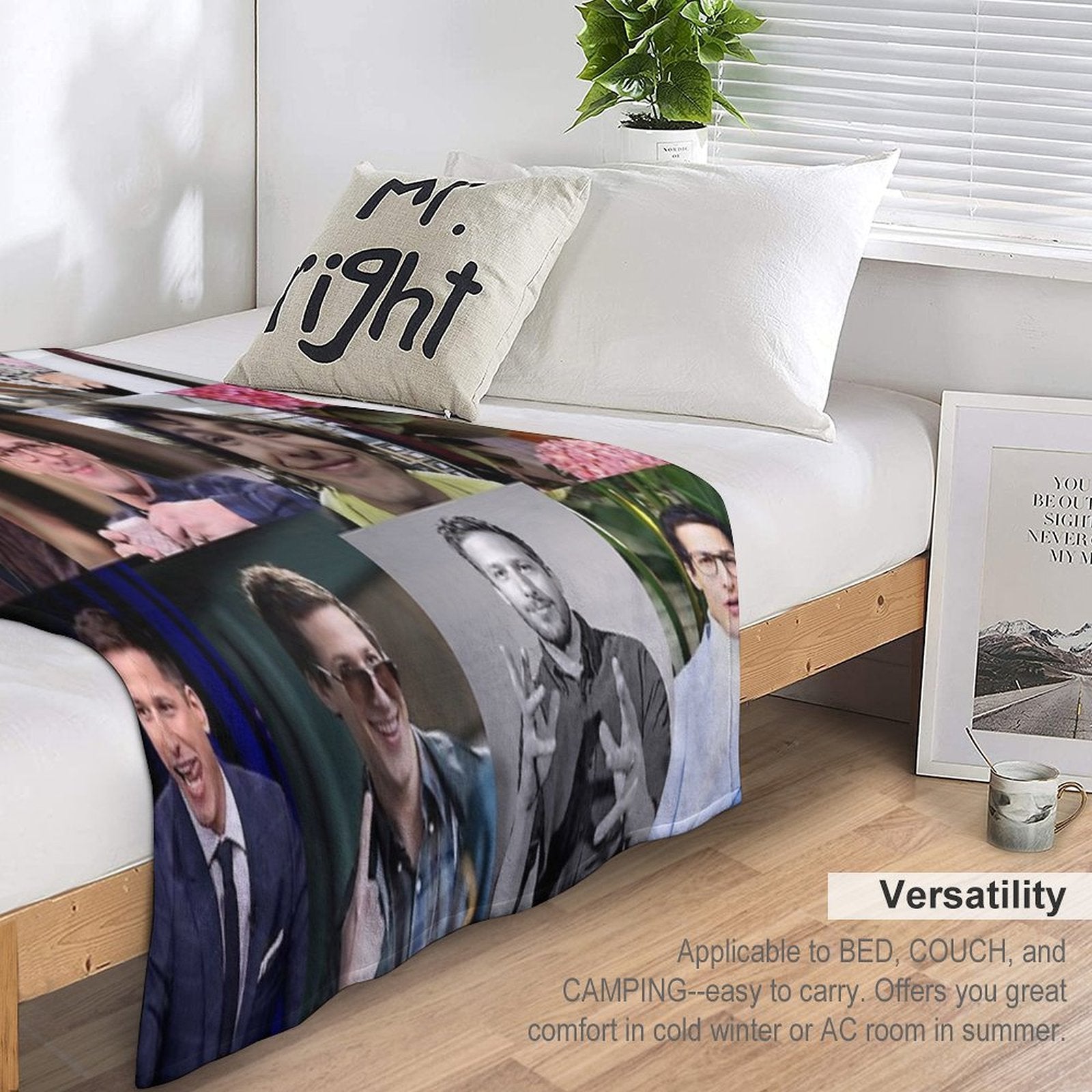 Andy Samberg (jake Peralta) Pic Collage Easy Care Throw Blanket