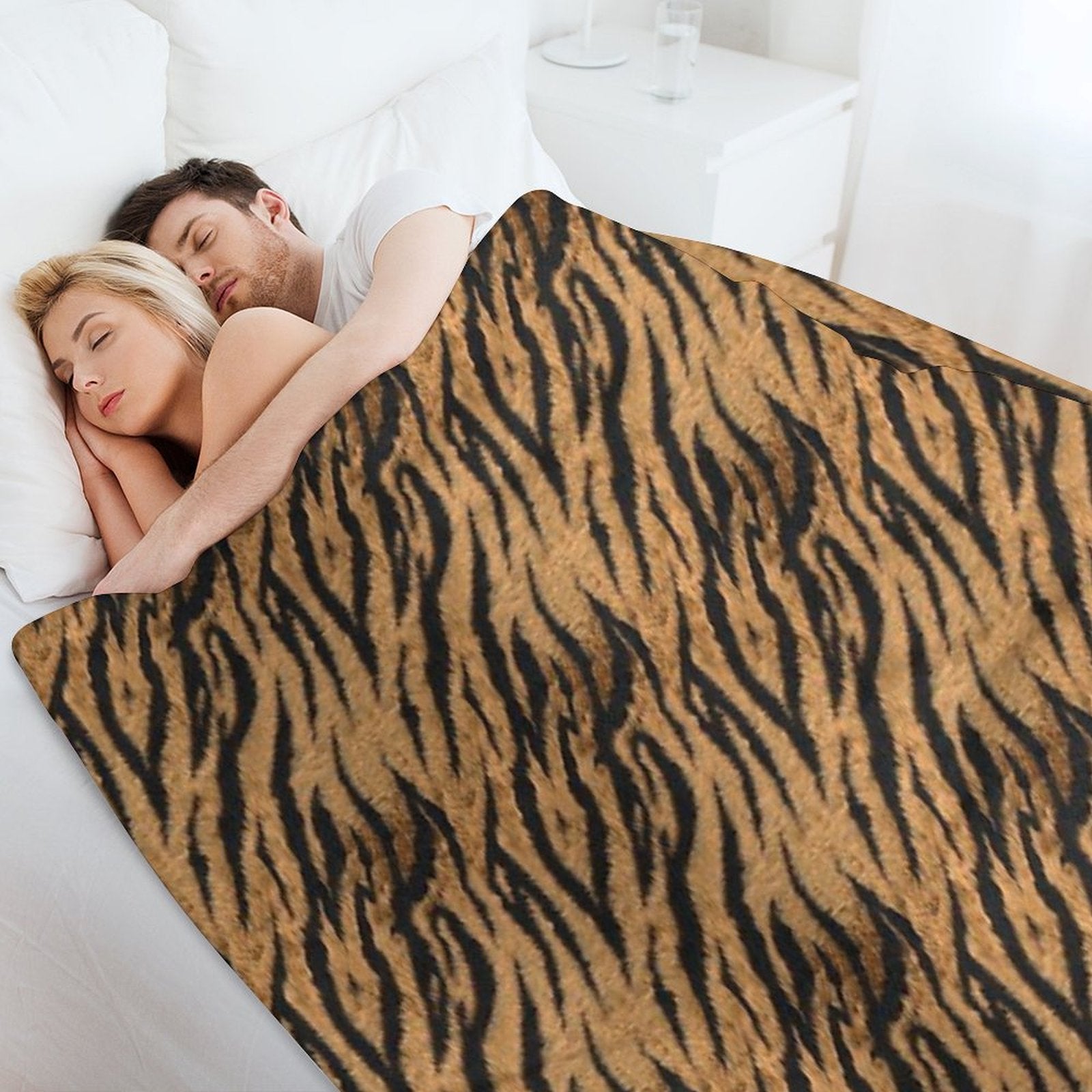 Tiger Print Multi-functional Throw Blanket