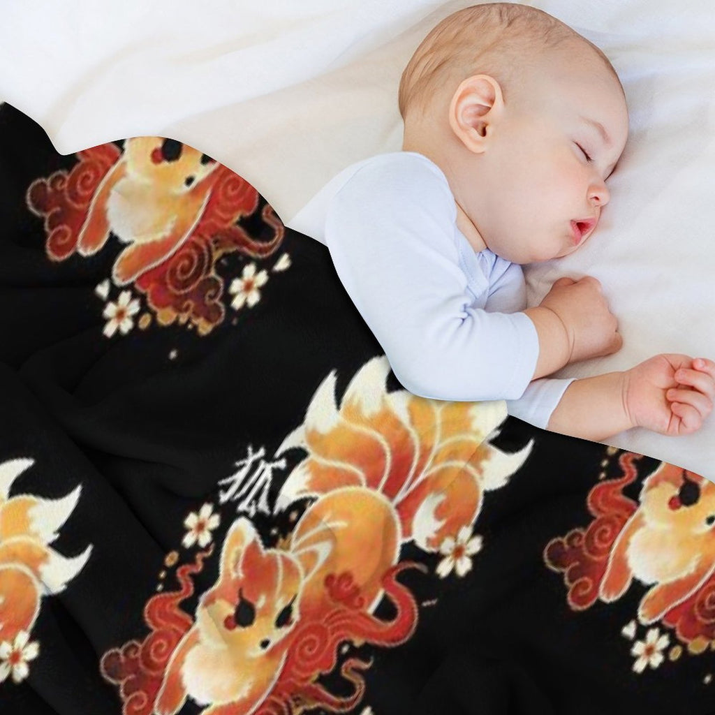 Kitsune Kawaii Comfort Throw Blanket
