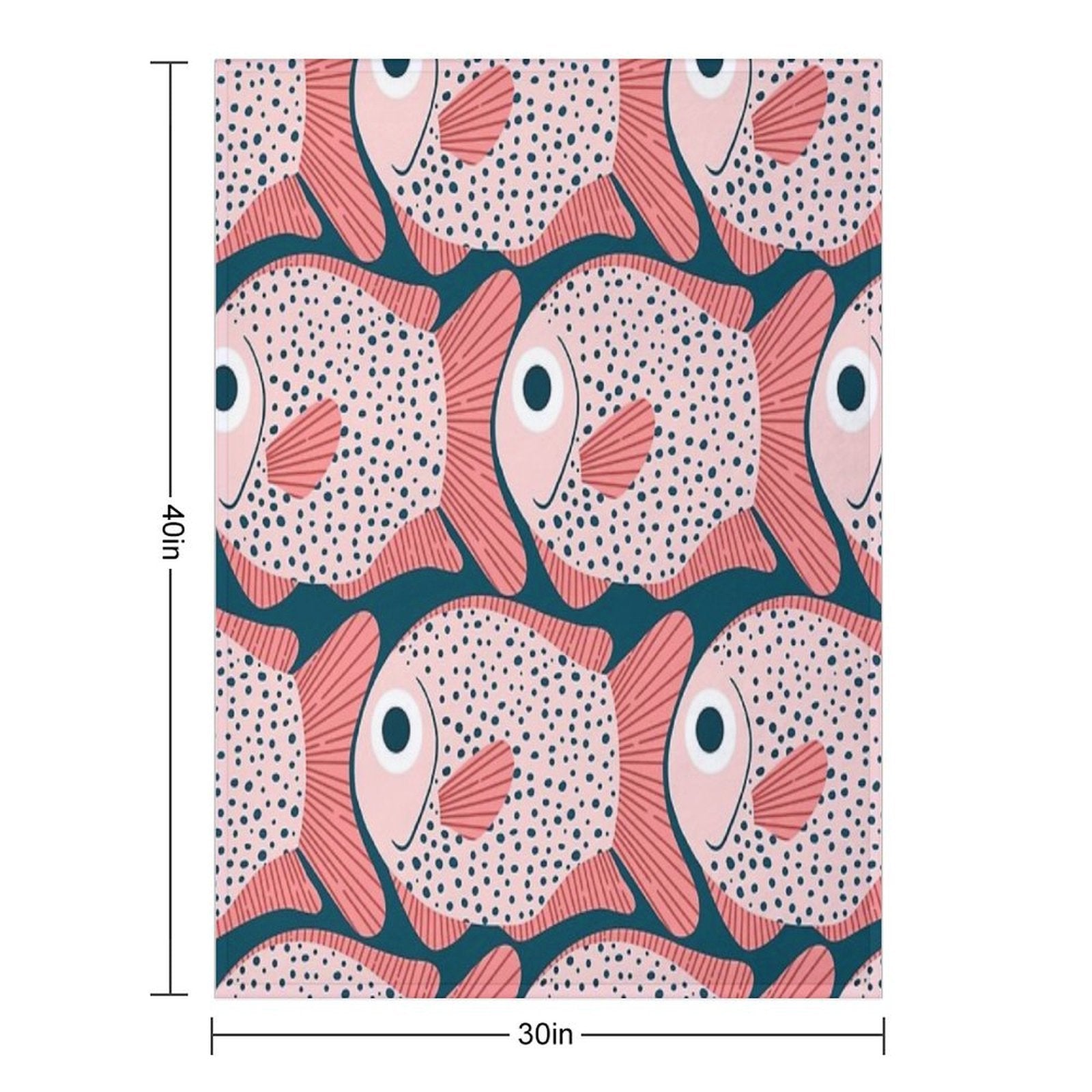 Fish Pattern All-season Throw Blanket