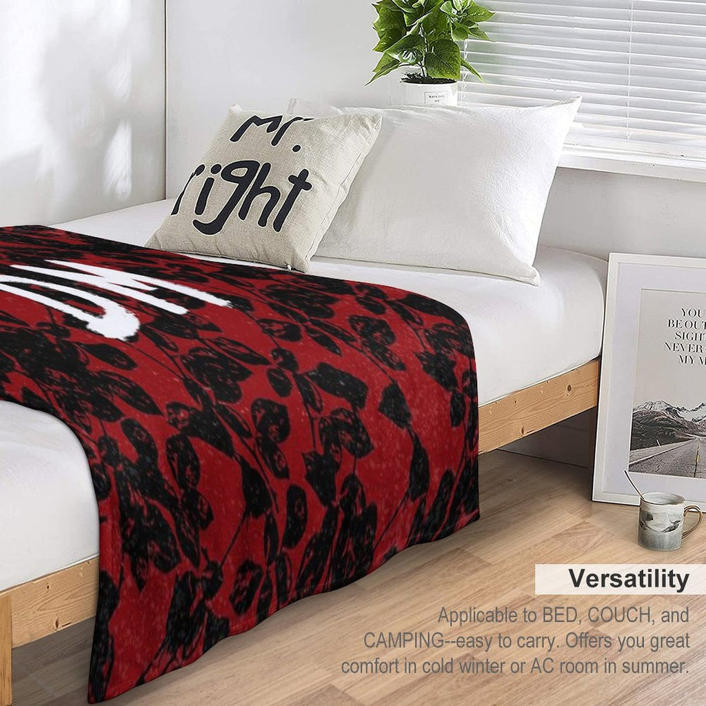 DeMo Violator Texture Black & Red Comfort Throw Blanket