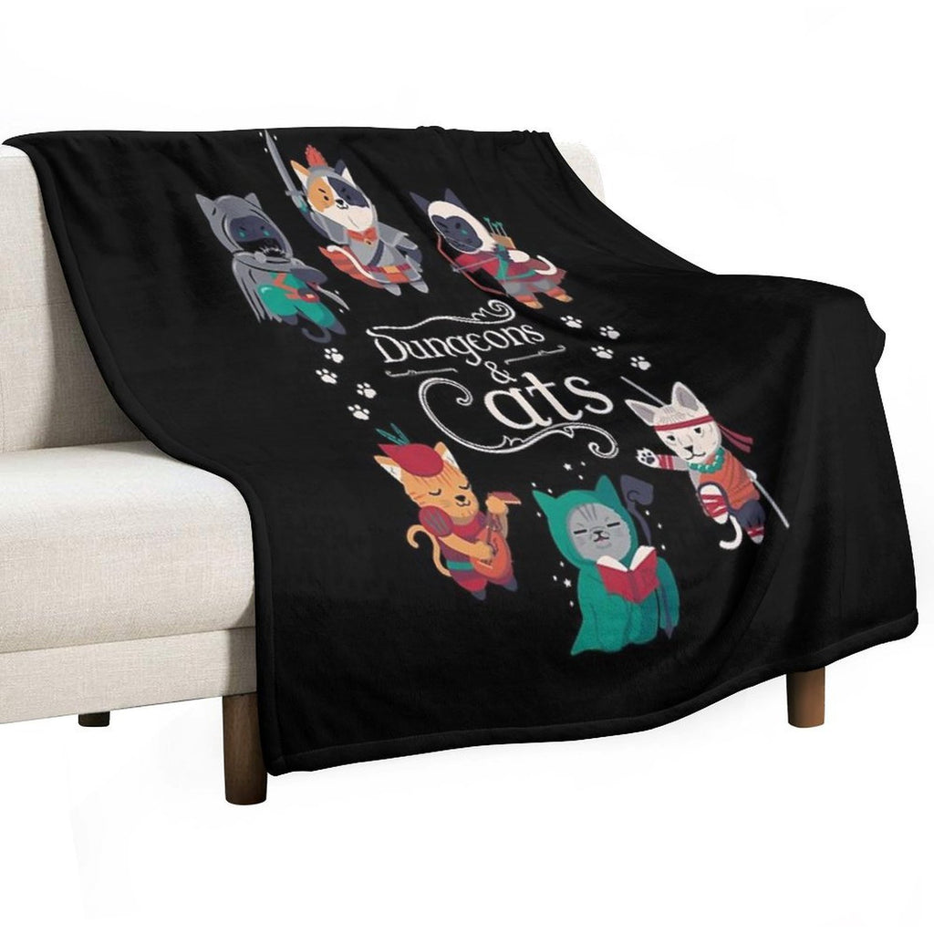 Dungeons And Cats 2.0 Durable Throw Blanket