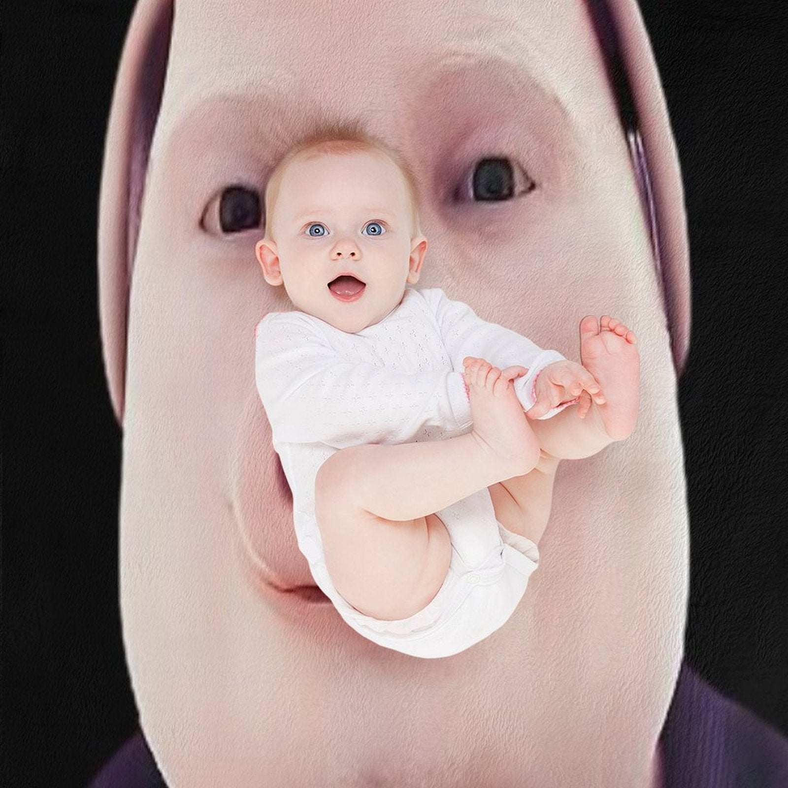 John Pork Smiling Wrinkle-free Throw Blanket