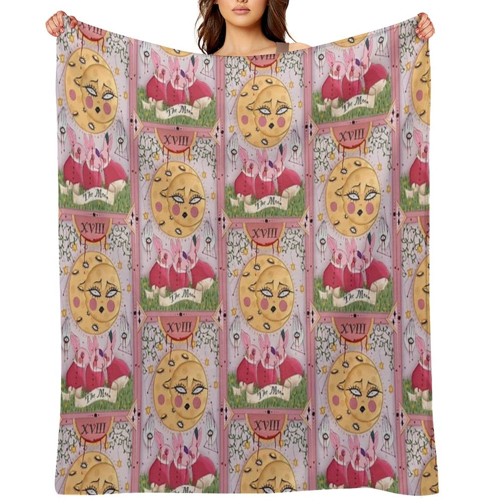 The Moon Velvety-soft Throw Blanket