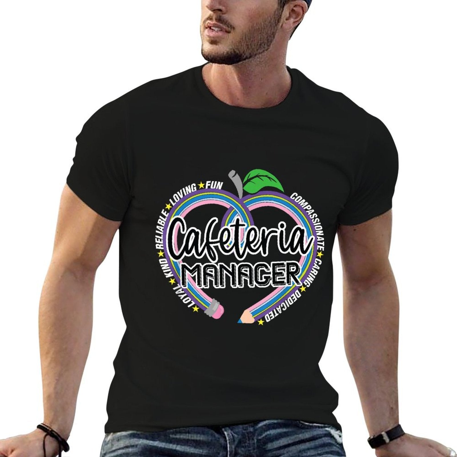 Cafeteria Manager School Lunch Lady Hero Team Food Services  Odor-resistant T-Shirt