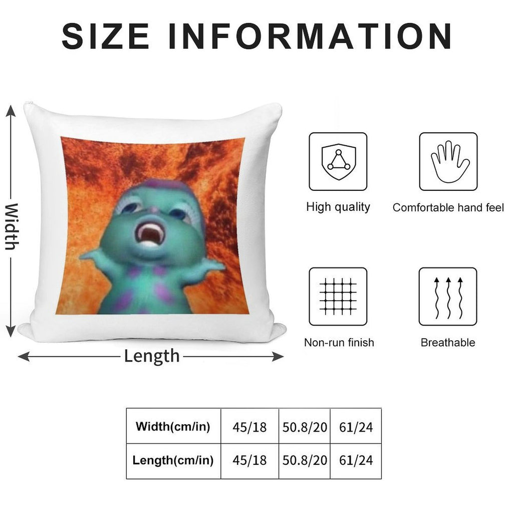 Chaotic Bibble Soft Skin-Friendly Throw Pillow
