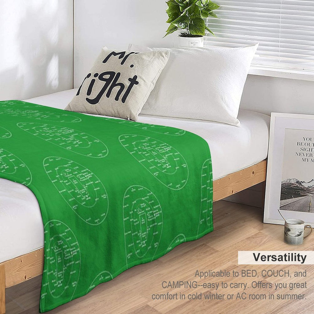 CRICKET PITCH POSITIONS- Fielding Positions Diagram Comfort Throw Blanket