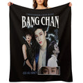 Bang Chan Shirt Vintage 90 Retro T Shirt Tee Easy Care Throw Blanket