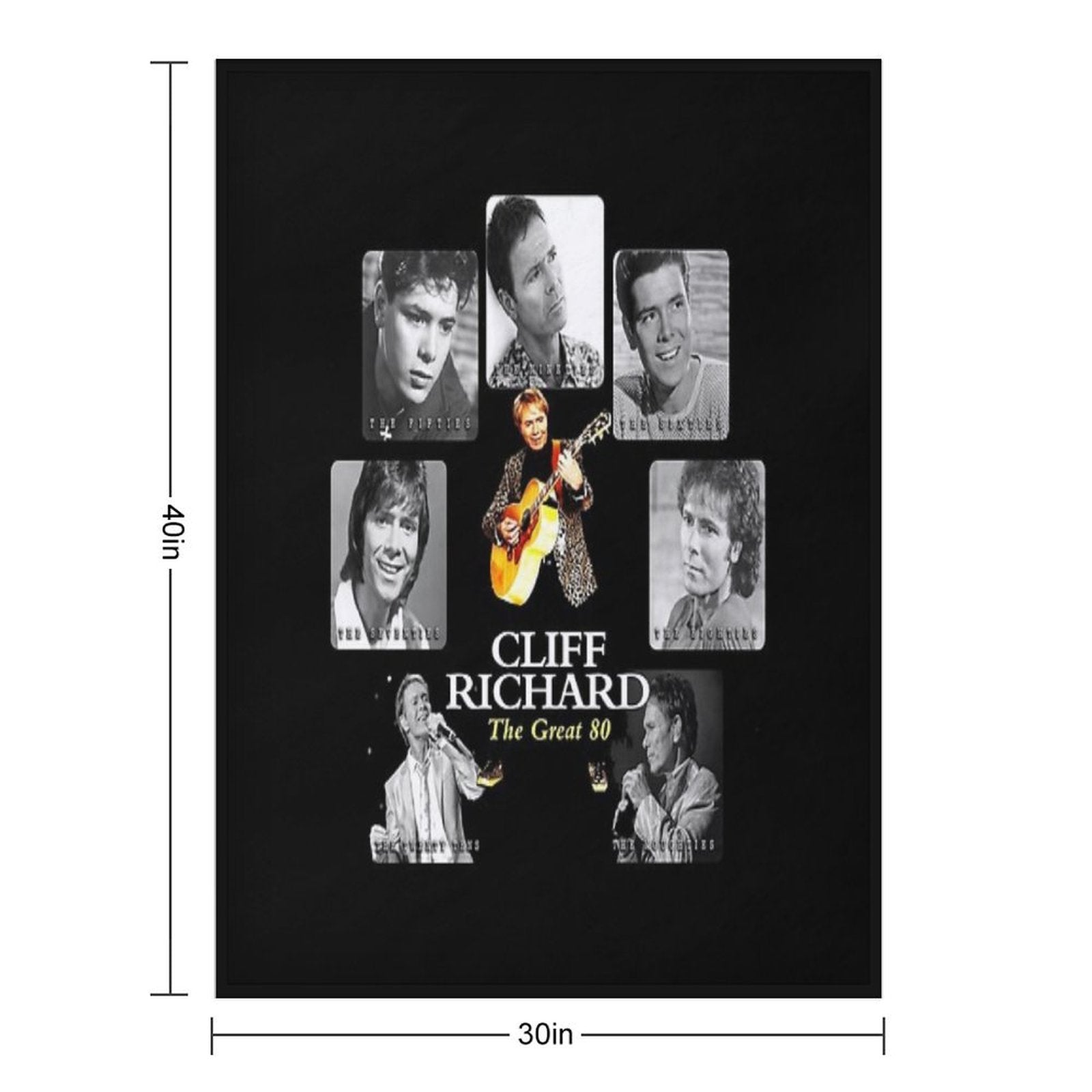 Best Clear Design of American Legend Singer Songwriter  Actor Cliff Richard Comfort Throw Blanket
