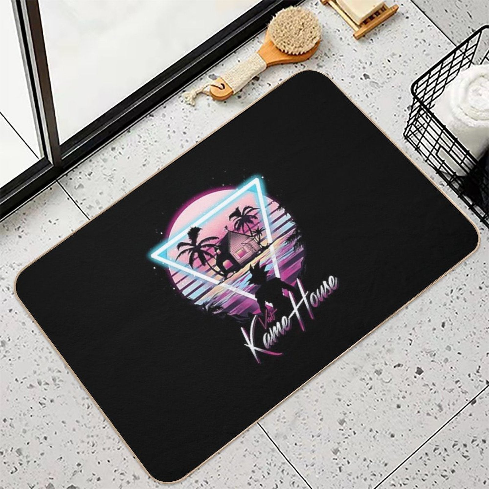 Turtle House Retro T-Shirt  Multi-Purpose Bath Mat