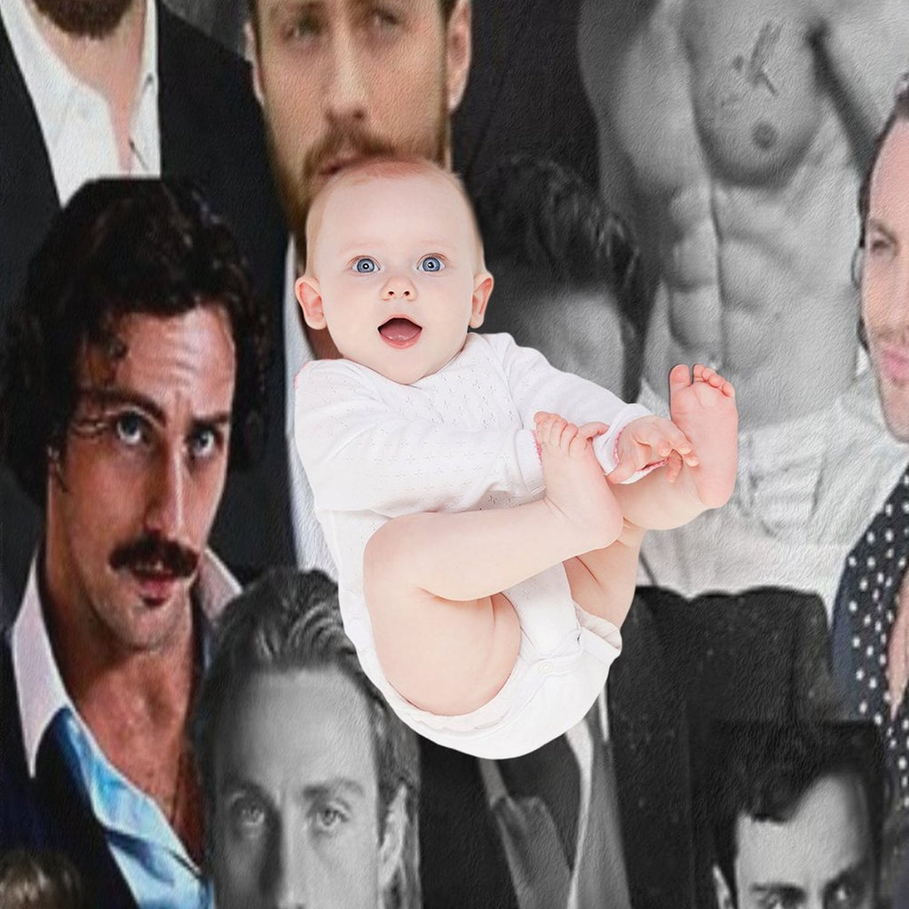 Aaron-taylor Johnson Photo Collage Plush Throw Blanket